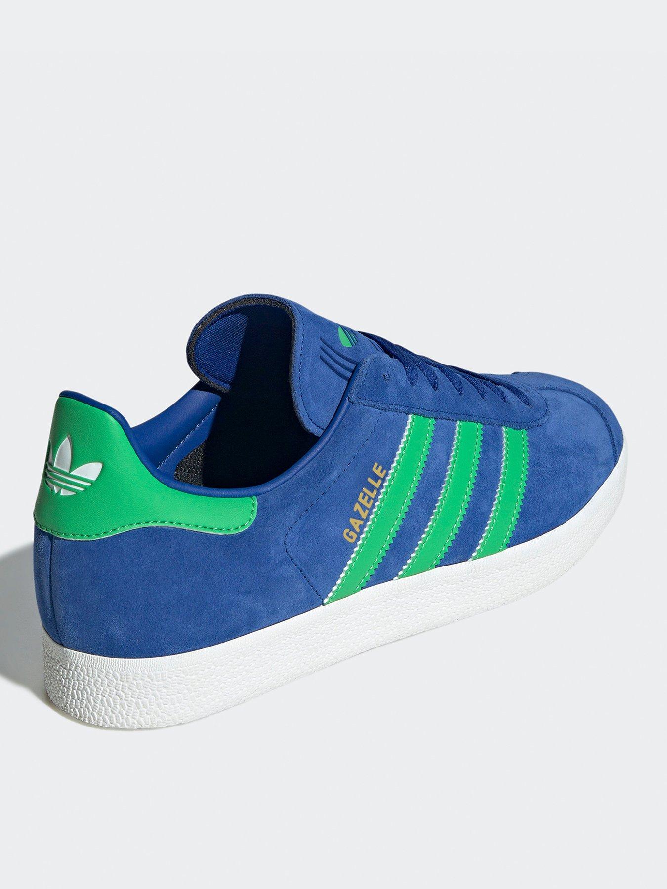 adidas gazelle silver green womens Adidas Gazelle Trainers main image 1