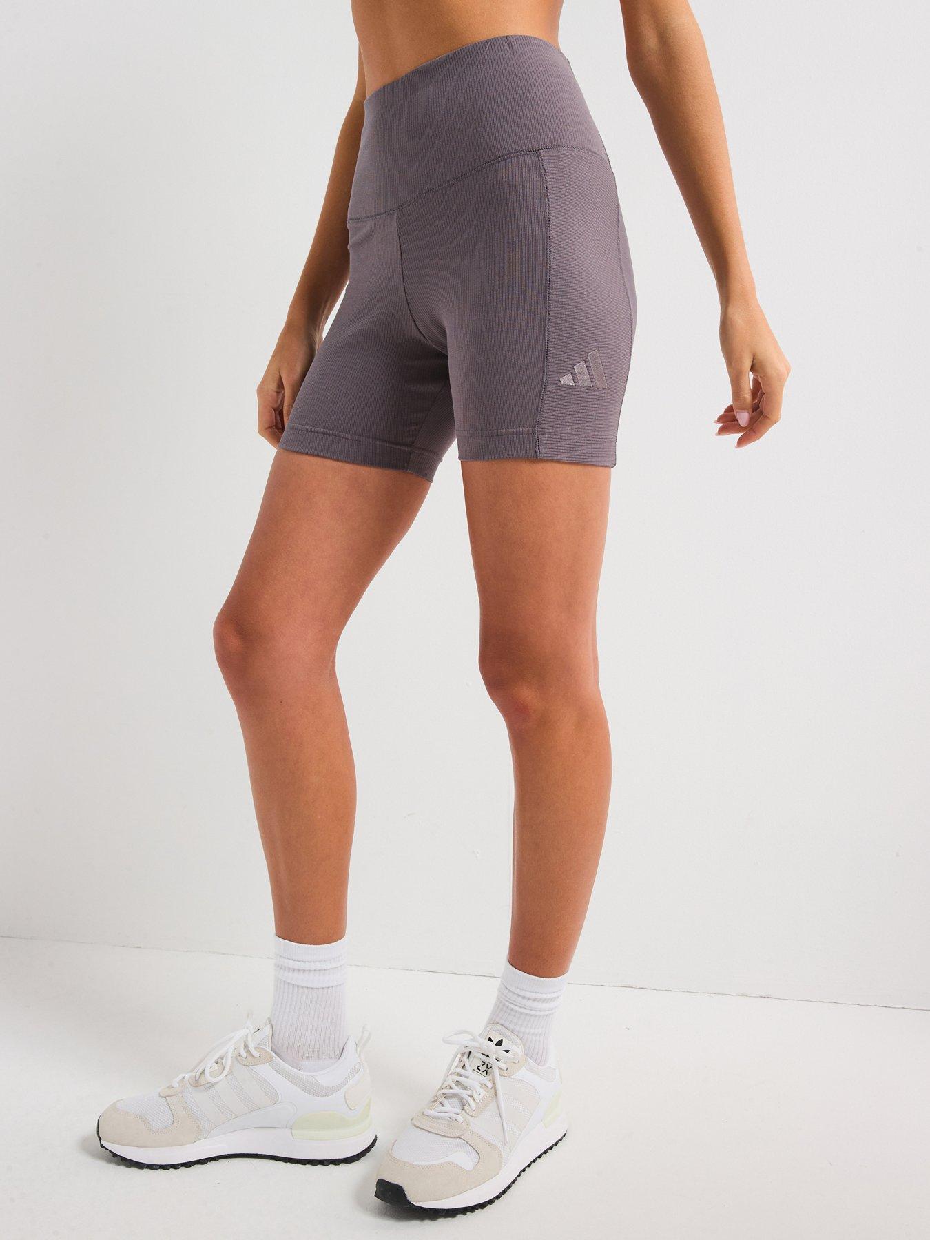 undefined Women's All SZN Rib High-Waist Bike Shorts - Dark Grey
