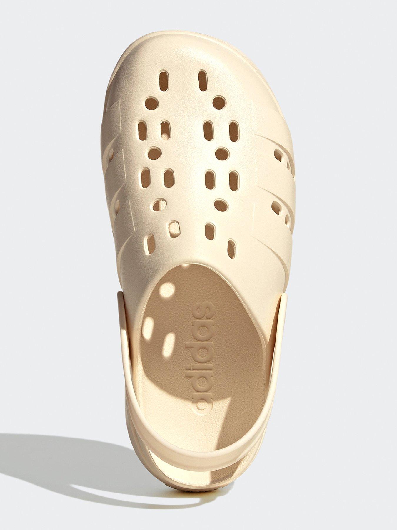 adidas Sportswear Womens Adilette Platform Clogs White Very