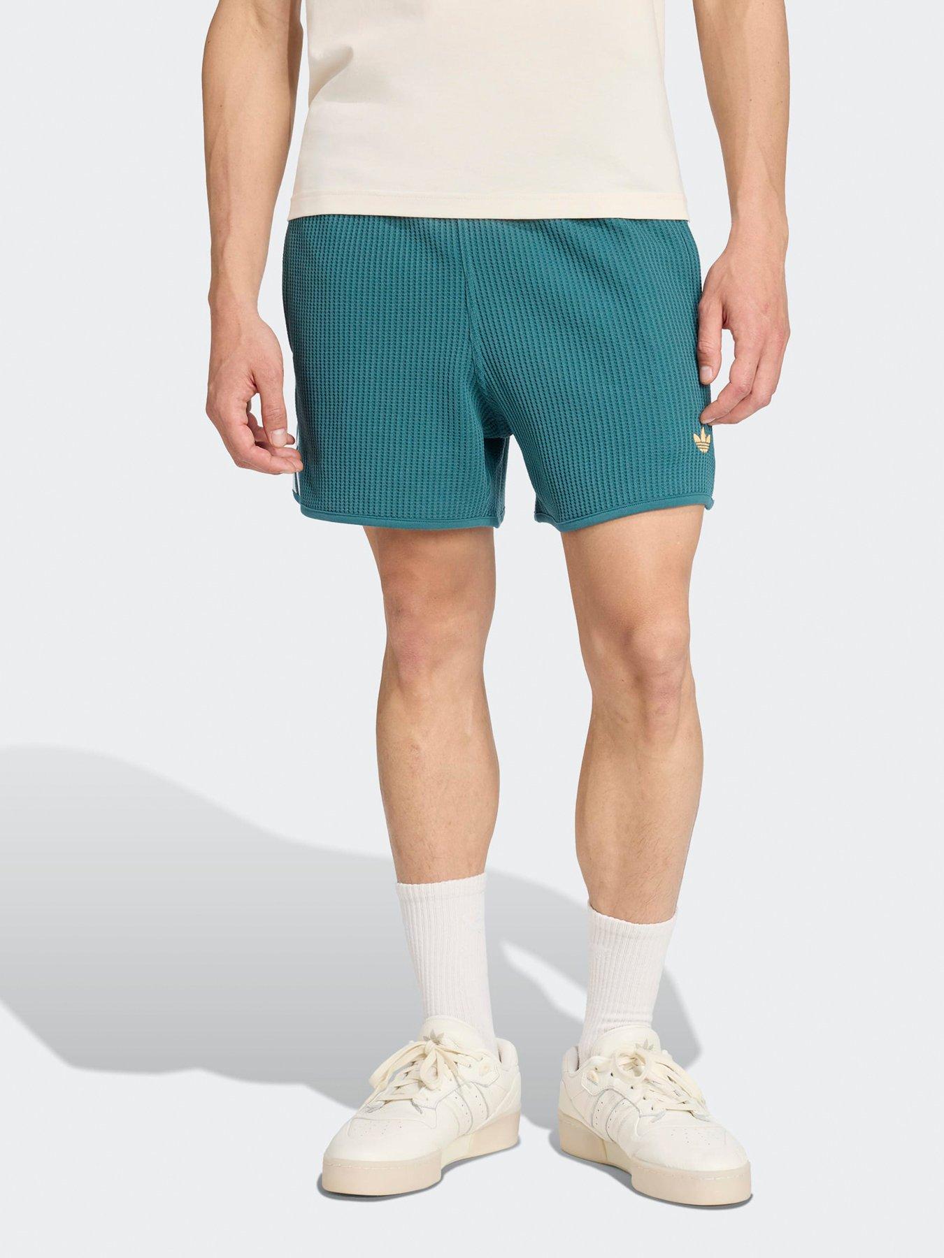 adidas Originals Mens Waffle Knit Sprinter Shorts Green Very