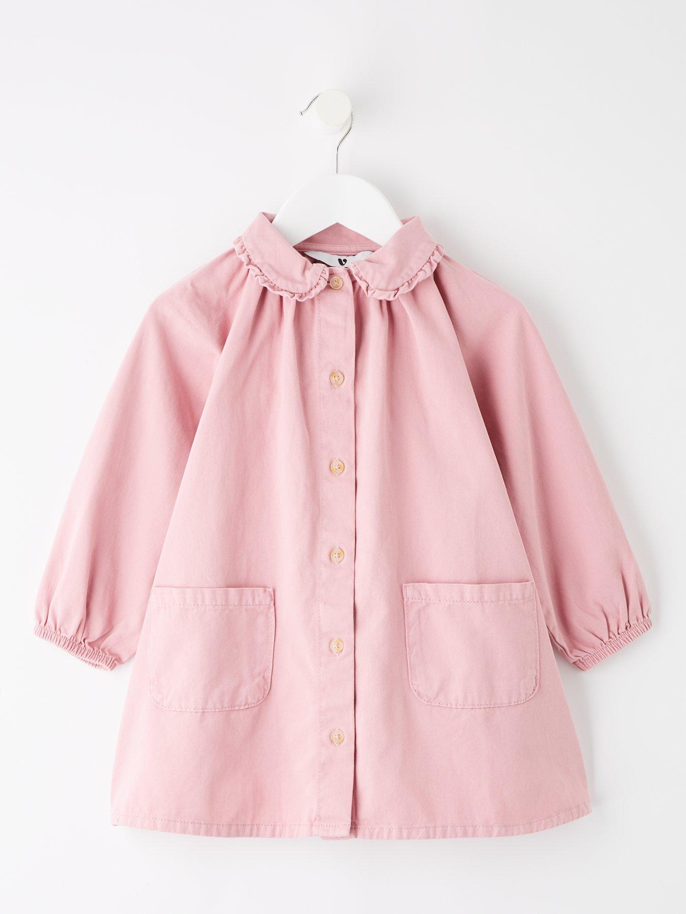 Mini V by Very Girls Button Up Shirt Dress - Pink