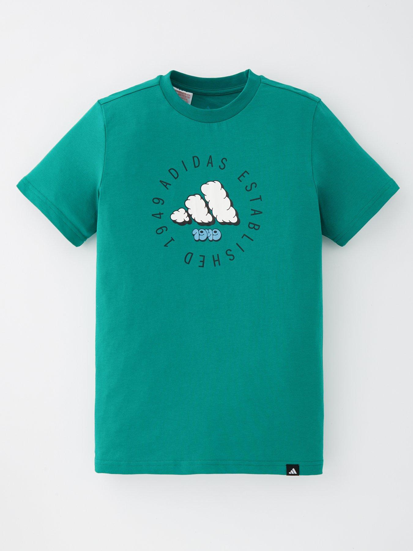 adidas Sportswear Junior Boys Fun Graphic T-Shirt Green Very