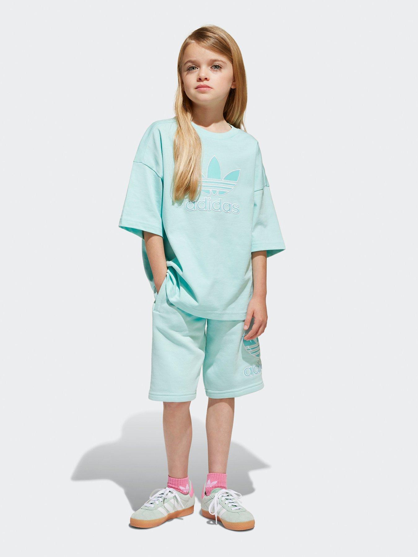 undefined Kids Unisex Short Tee Set - Turquoise - Blue