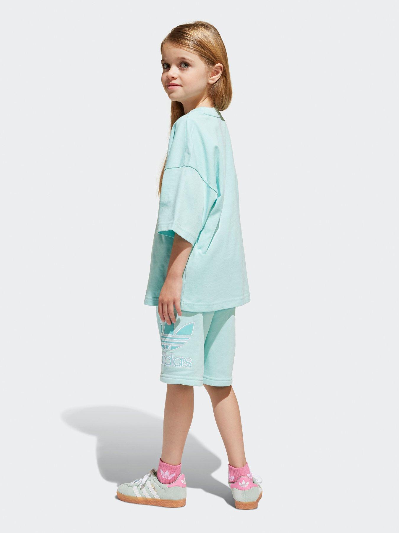 Image 2 of 5 of adidas Originals Kids Unisex Short Tee Set - Turquoise - Blue