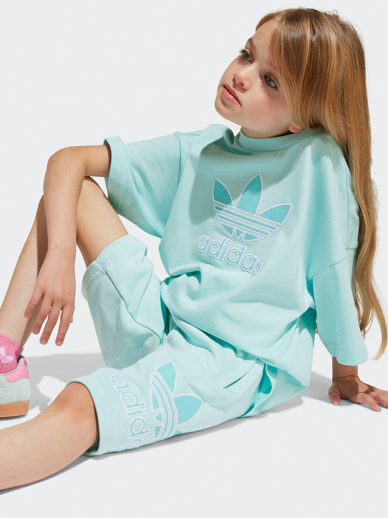 Image 4 of 5 of adidas Originals Kids Unisex Short Tee Set - Turquoise - Blue