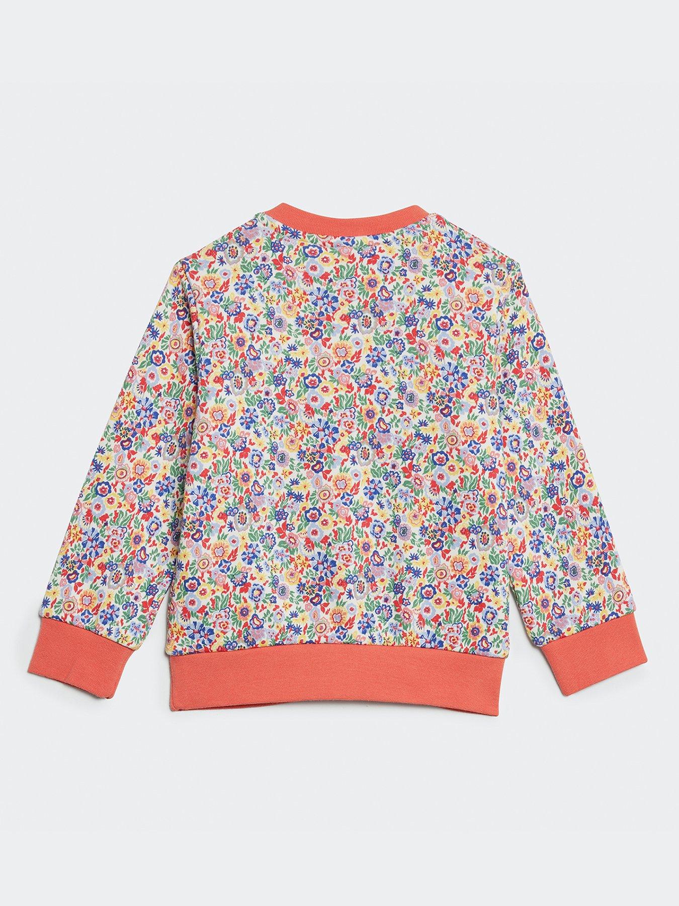 Image 2 of 5 of adidas Originals Infant Unisex Liberty London Crew Set - White