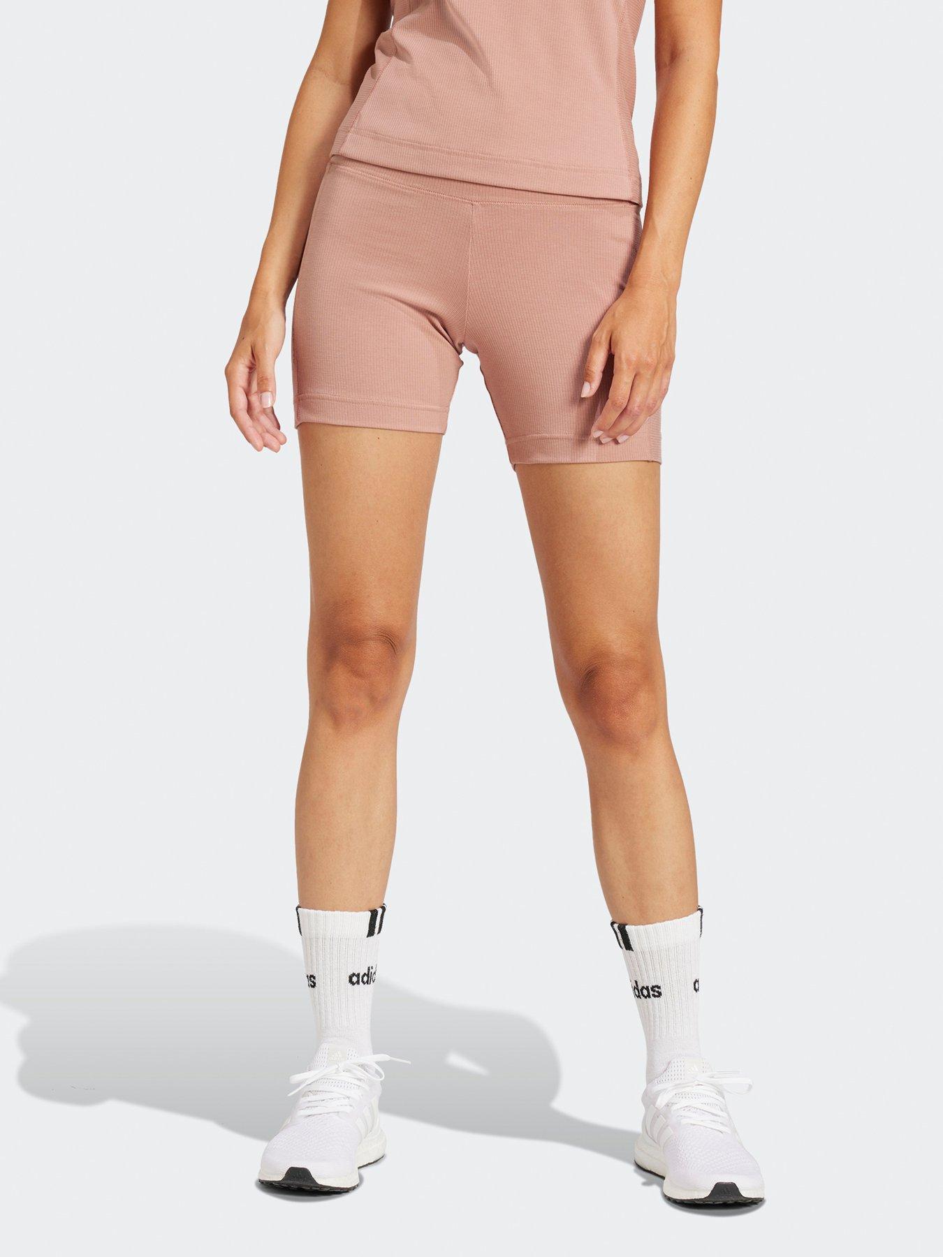 undefined Women's All SZN Rib High-Waist Bike Shorts - Red