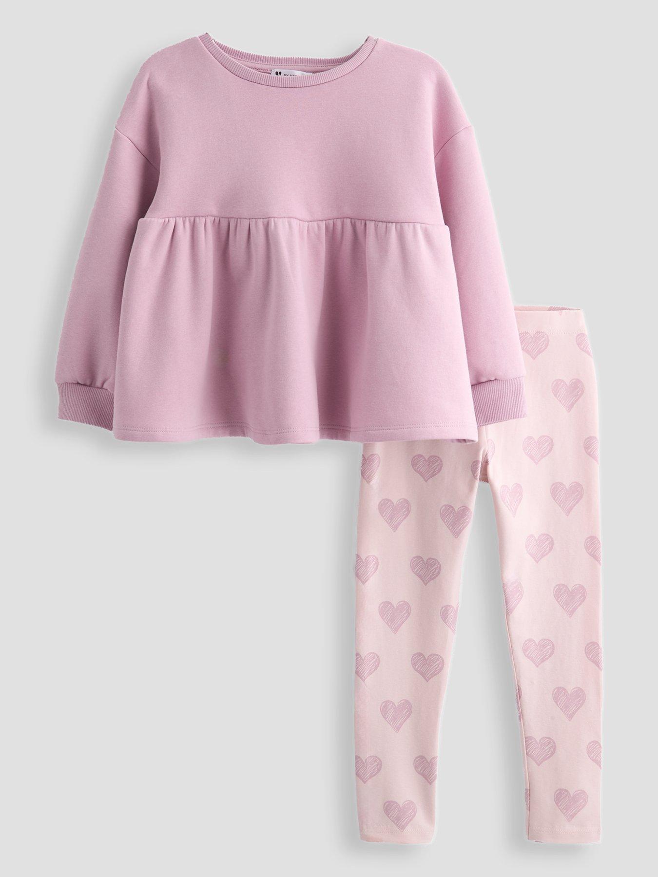 The Very Collection Girls Peplum Hem Sweat And Legging Set - Multi