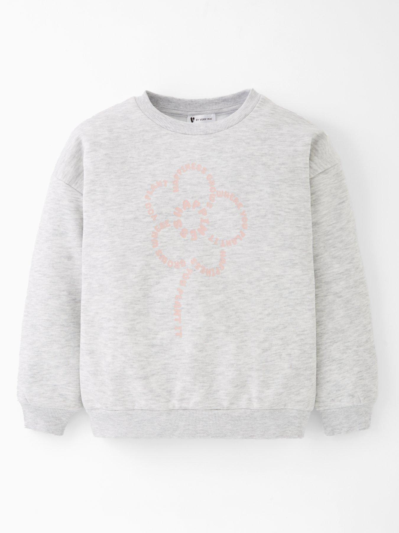 The Very Collection Girls Oversized Floral Sweat - Multi