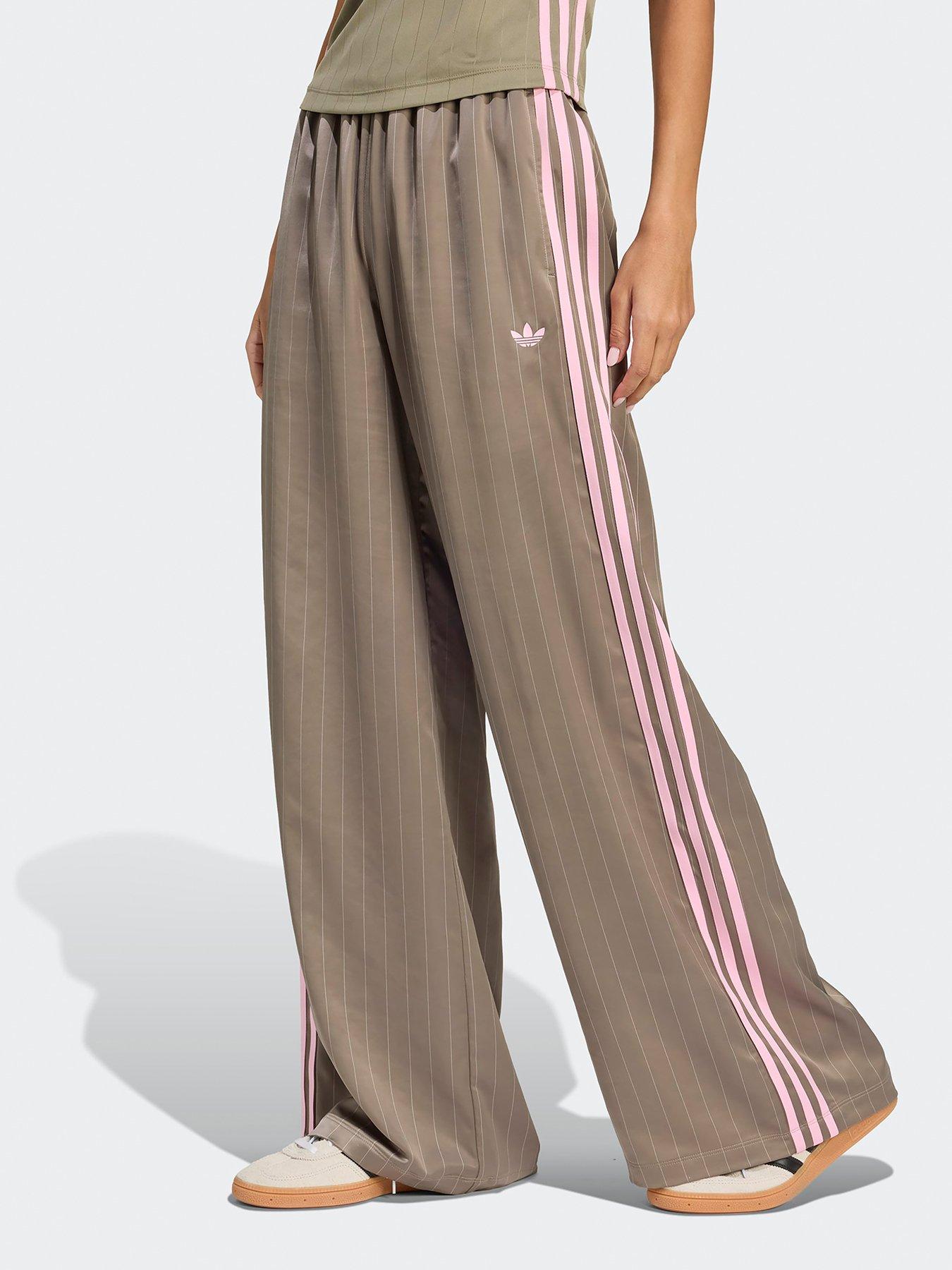 adidas Originals Womens Soccer Summer Satin Wide Leg Pants - Khaki