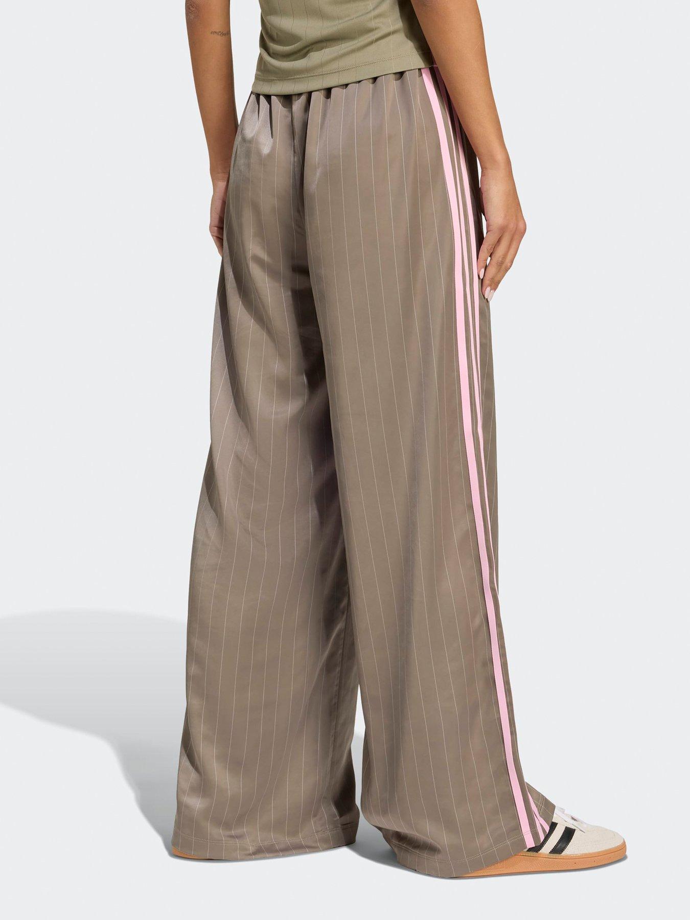 Image 2 of 5 of adidas Originals Womens Soccer Summer Satin Wide Leg Pants - Khaki