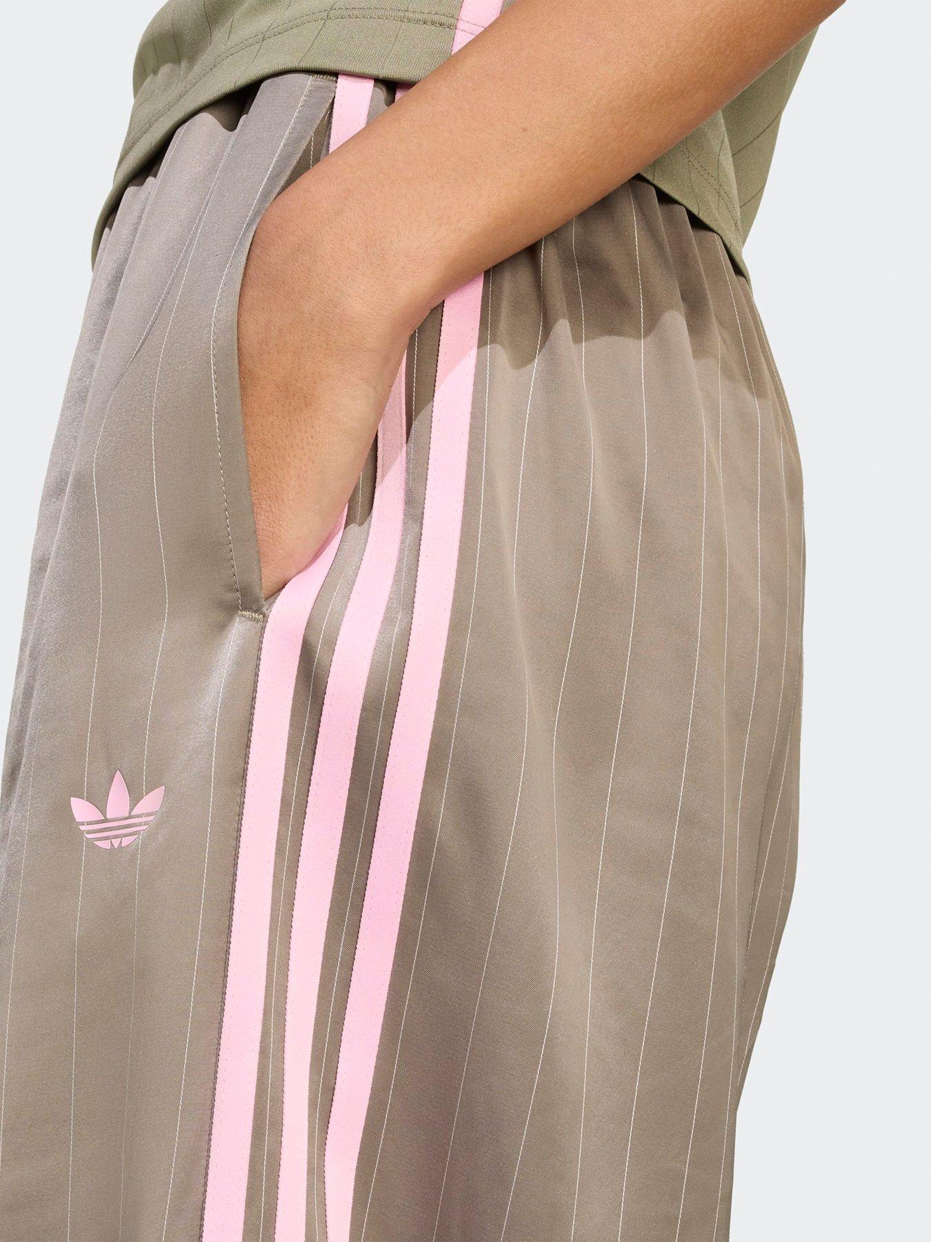 Image 4 of 5 of adidas Originals Womens Soccer Summer Satin Wide Leg Pants - Khaki