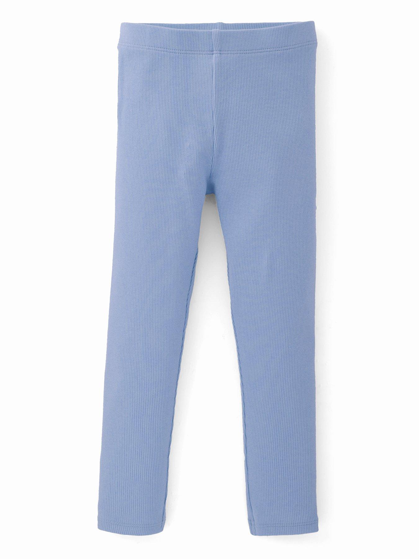 Mini V by Very Girls Rib Leggings - Blue