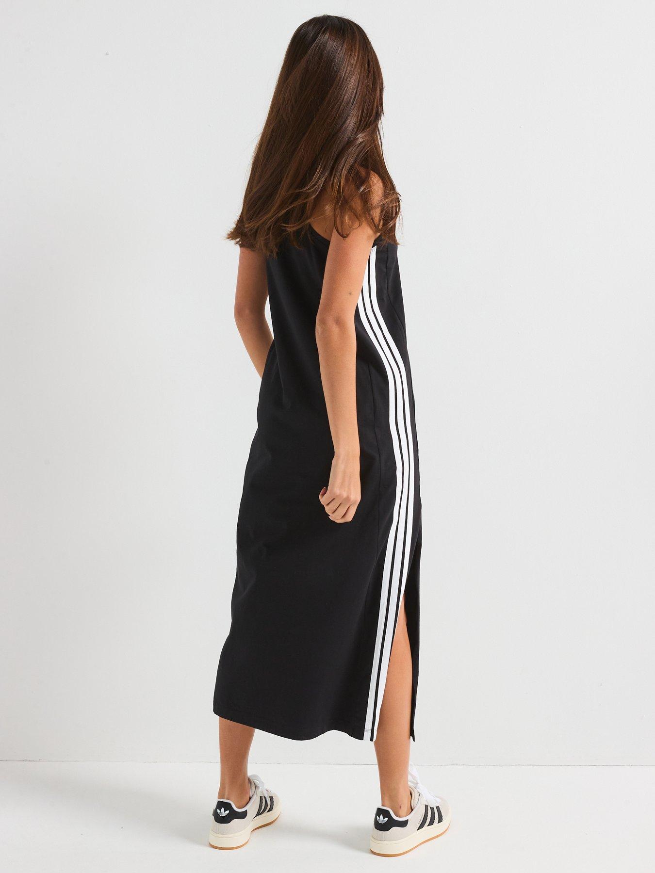 adidas Sportswear Women's Essentials 3-Stripes Long Racerback Dress - Black  | Very