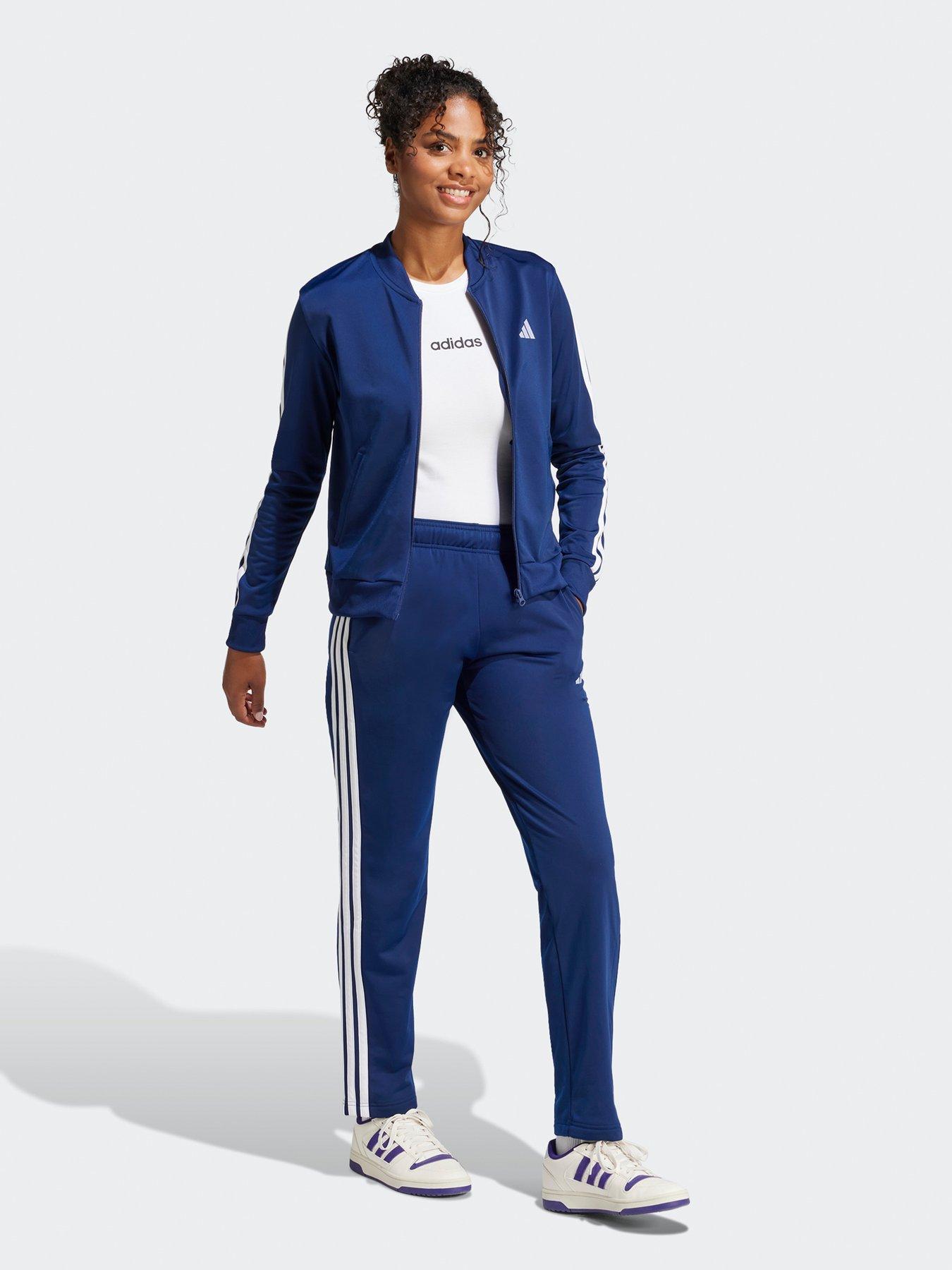 Image 3 of 5 of adidas Sportswear Womens Essentials 3-stripes Track Suit - Blue