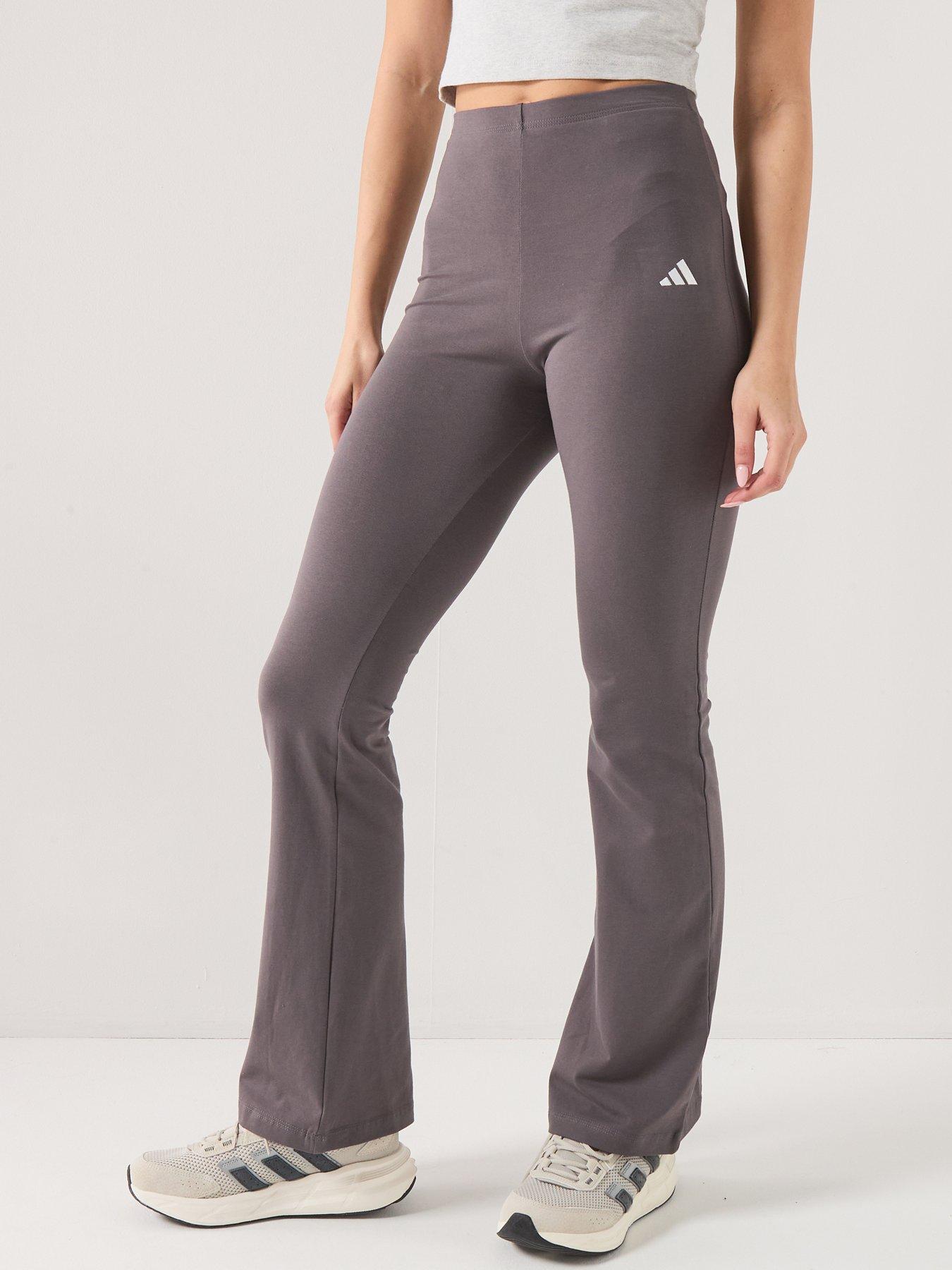 Adidas Sportswear Womens Essentials Small Logo Flared Leggings - Dark Grey