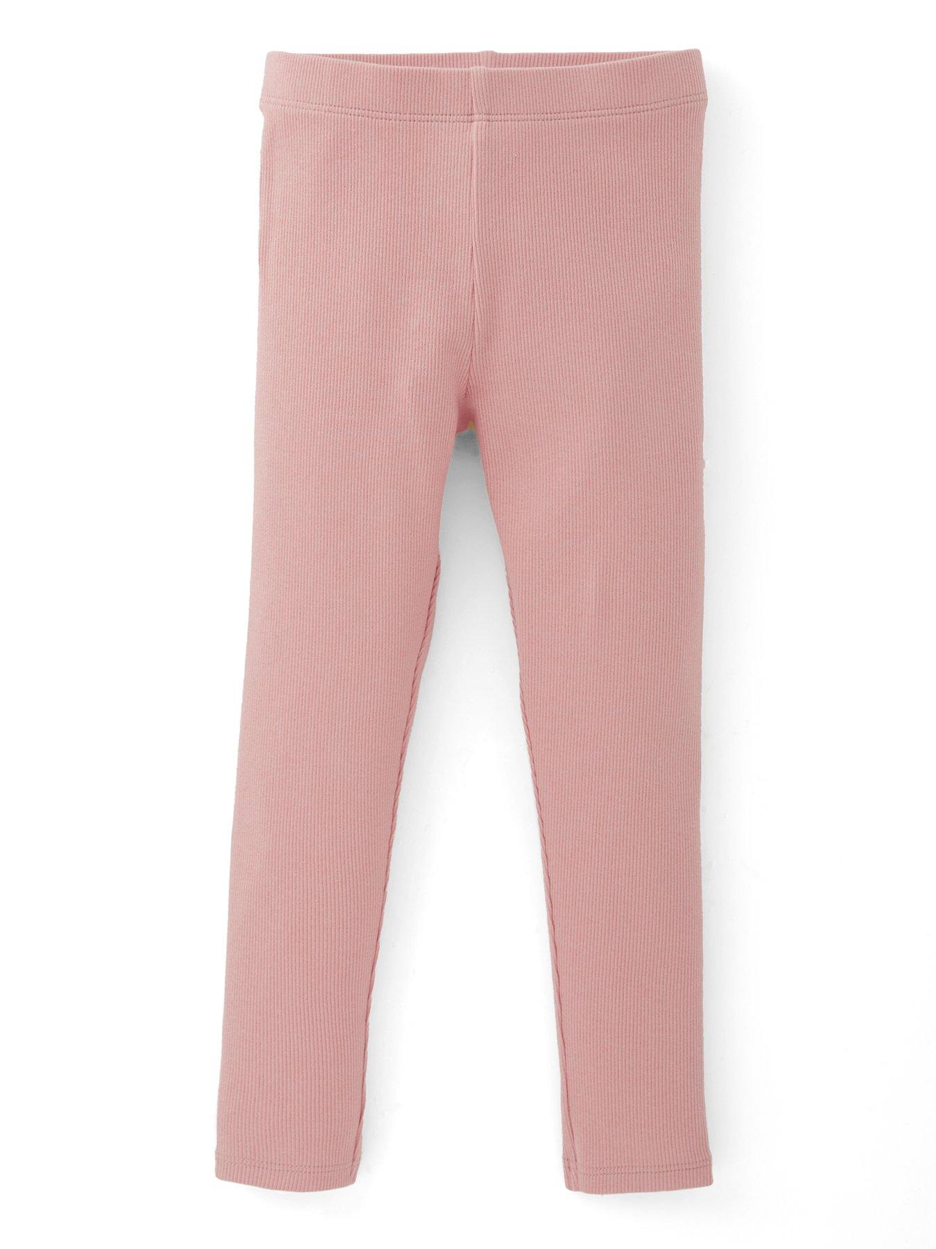 The Very Collection Girls Rib Leggings - Pink
