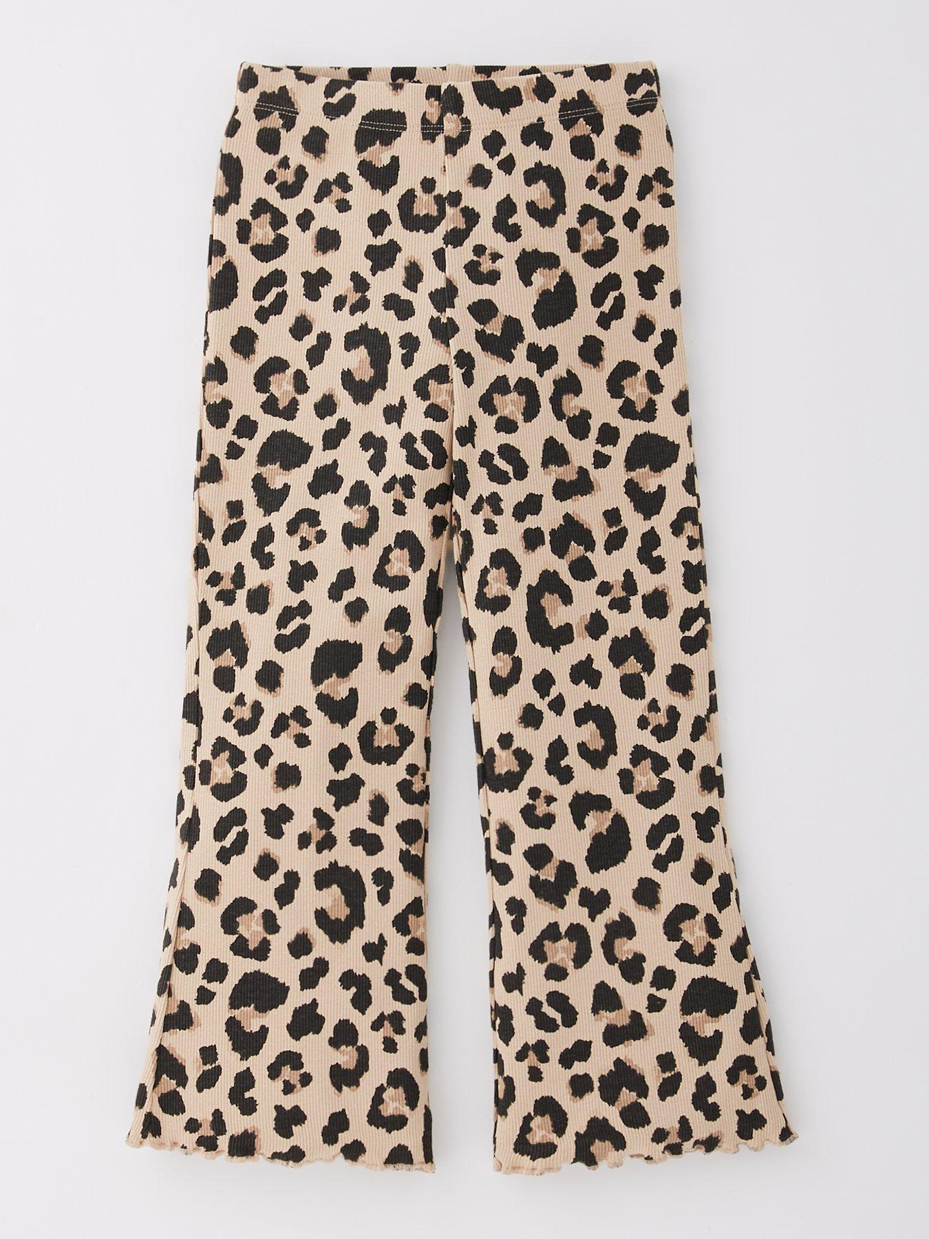 undefined Girls Leopard Print Leggings - Multi