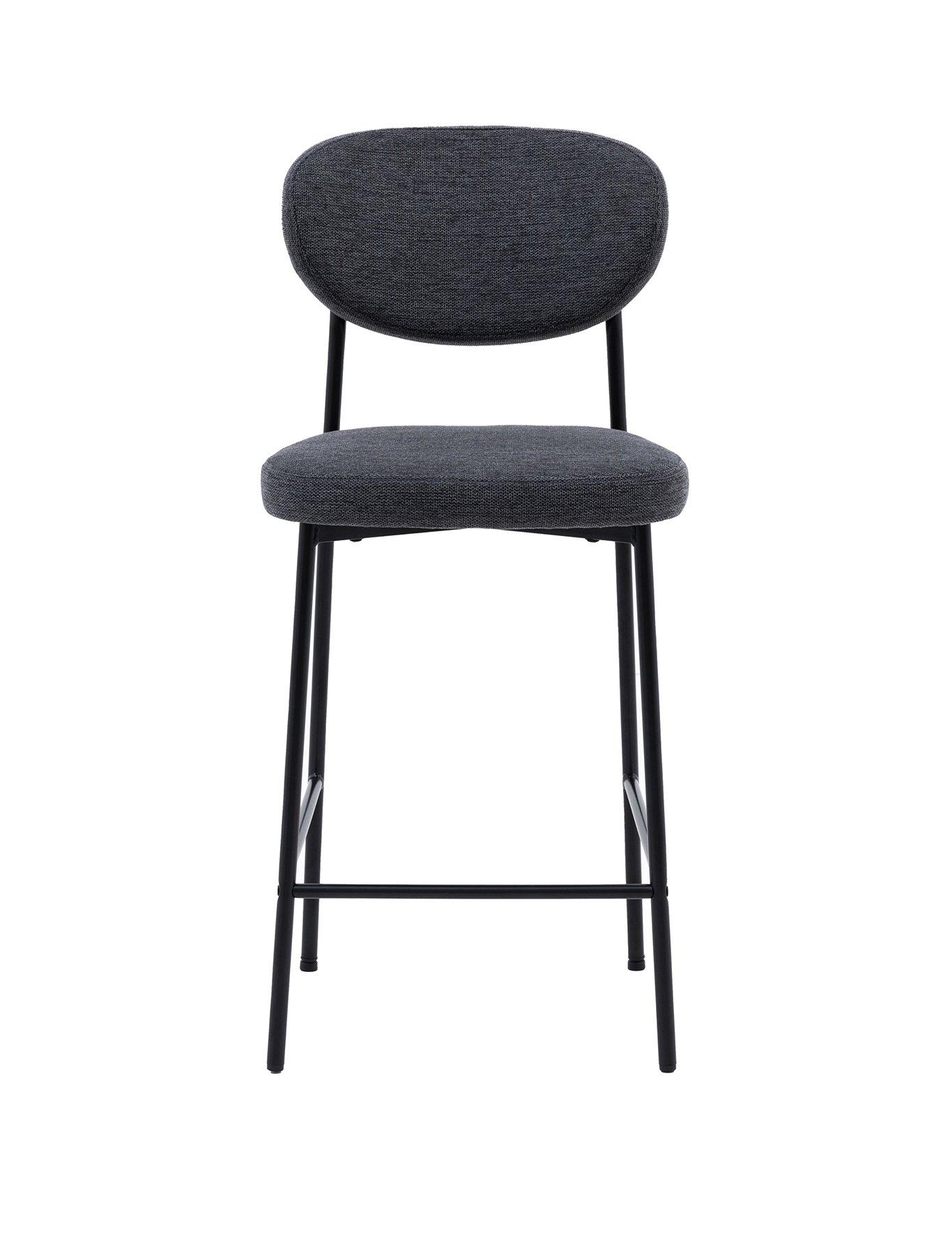 Image 2 of 7 of Gallery Direct Set of 2 Kara Charcoal Bar Stools