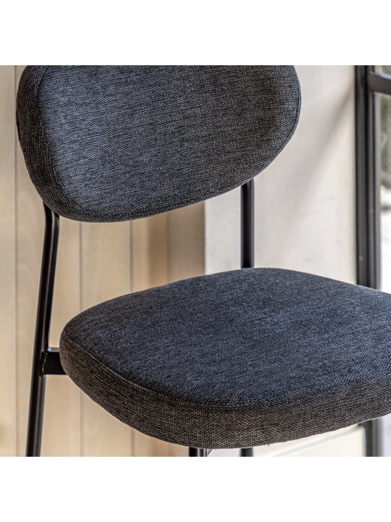Image 4 of 7 of Gallery Direct Set of 2 Kara Charcoal Bar Stools