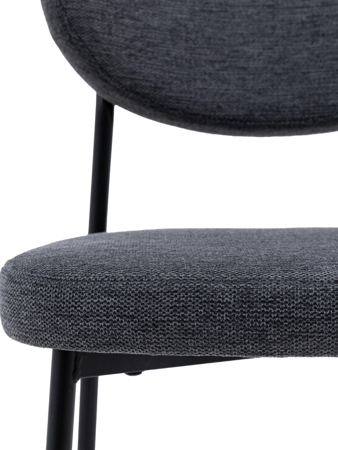 Image 6 of 7 of Gallery Direct Set of 2 Kara Charcoal Bar Stools