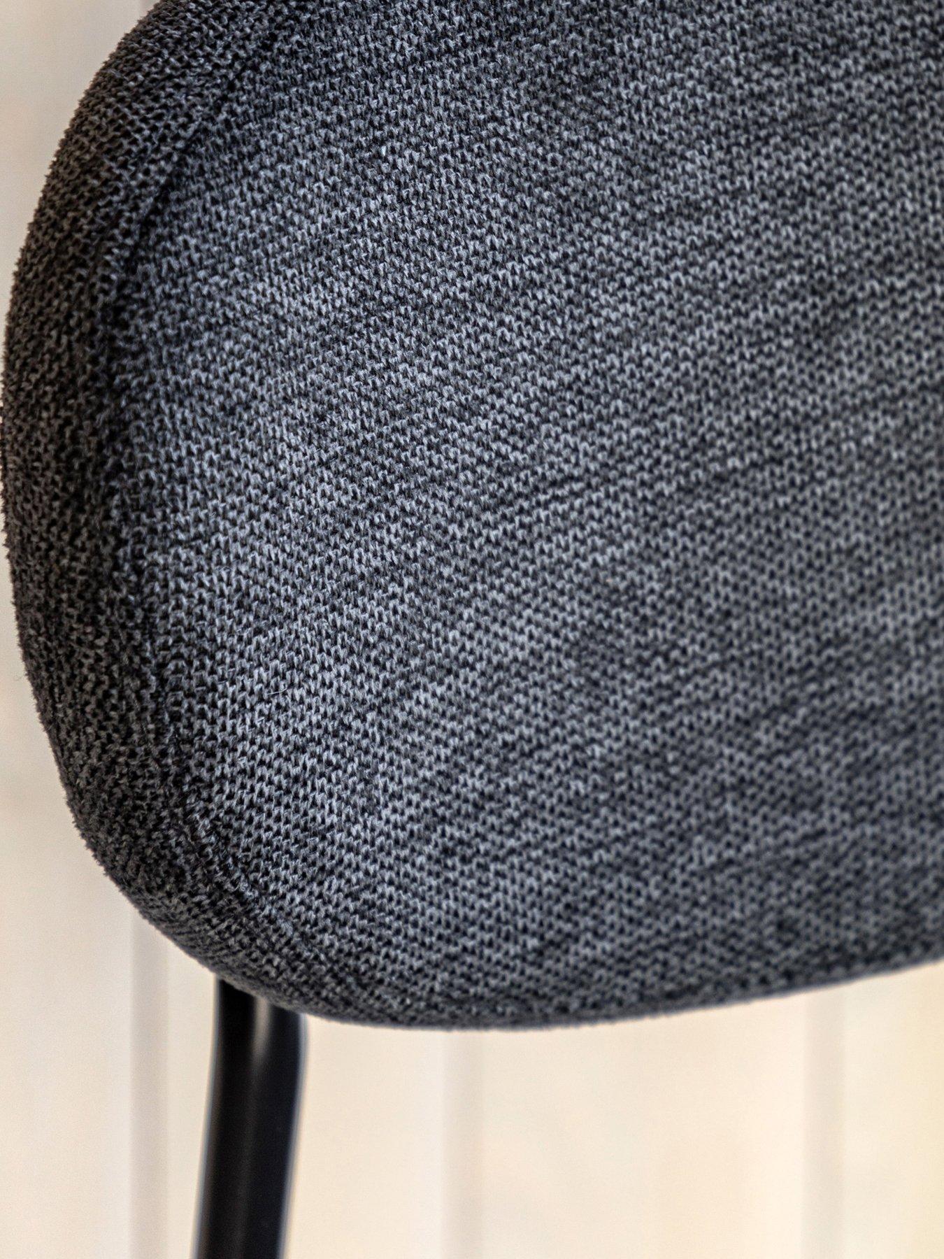 Image 7 of 7 of Gallery Direct Set of 2 Kara Charcoal Bar Stools