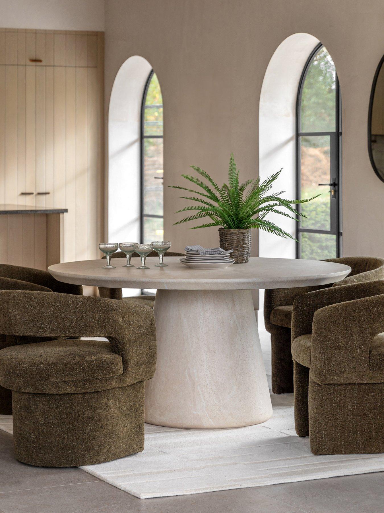 undefined Celine Dining Table - Travertine