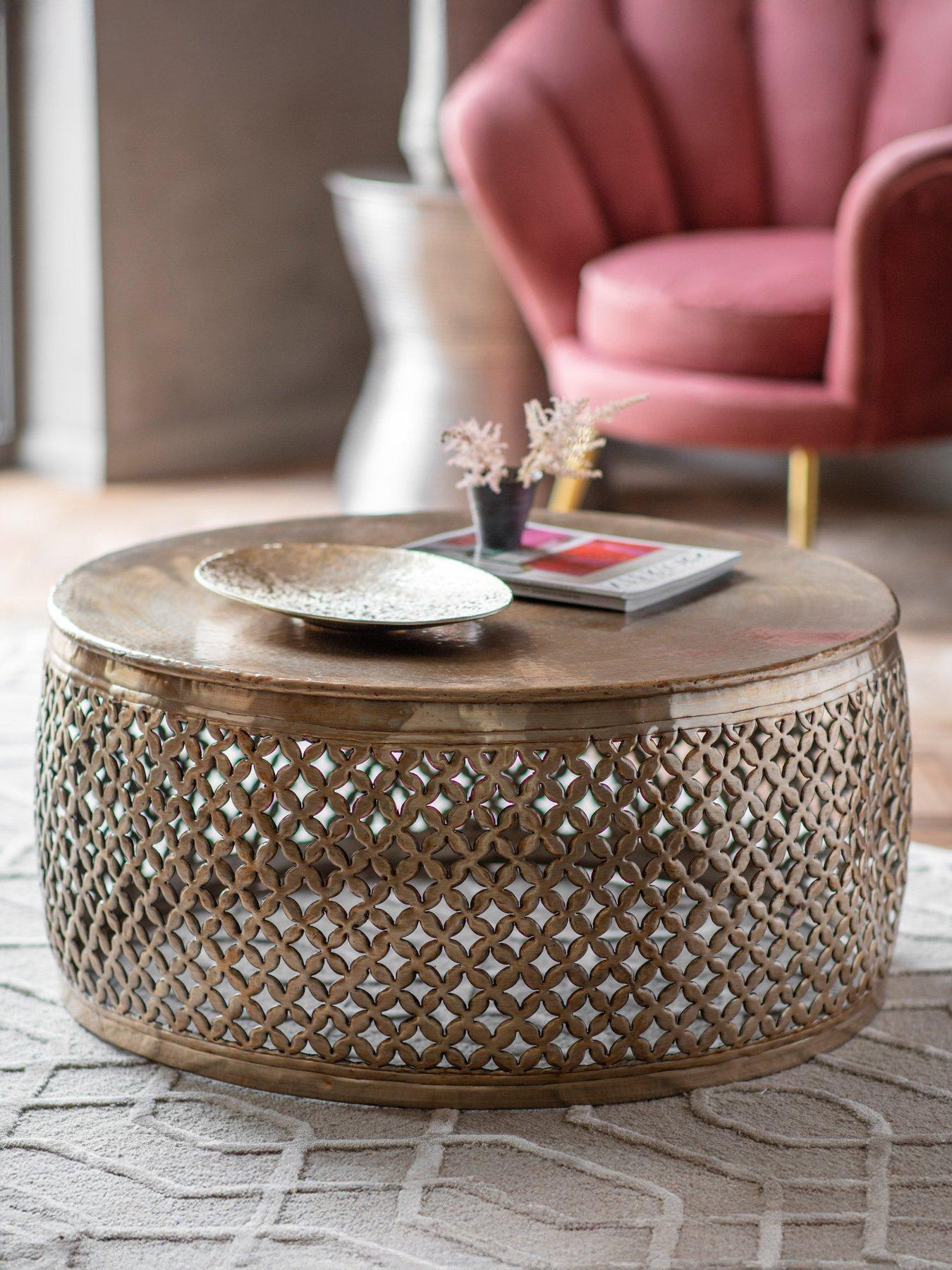 Gallery Direct Aaliyah Ready Assembled Coffee Table - Brass