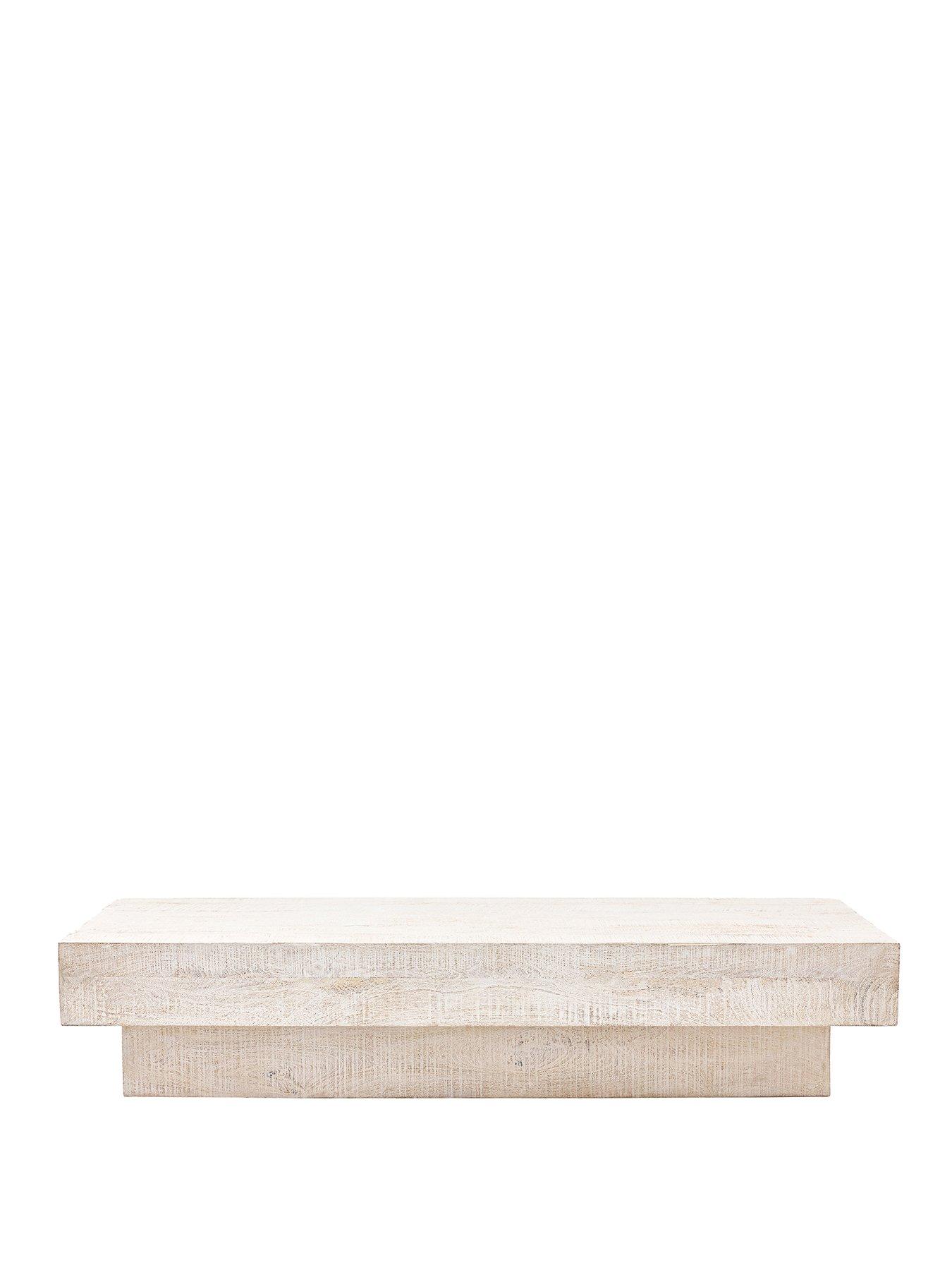 Image 2 of 7 of Gallery Lina Ready Assembled&nbsp;Mango Wood Coffee Table - Whitewash