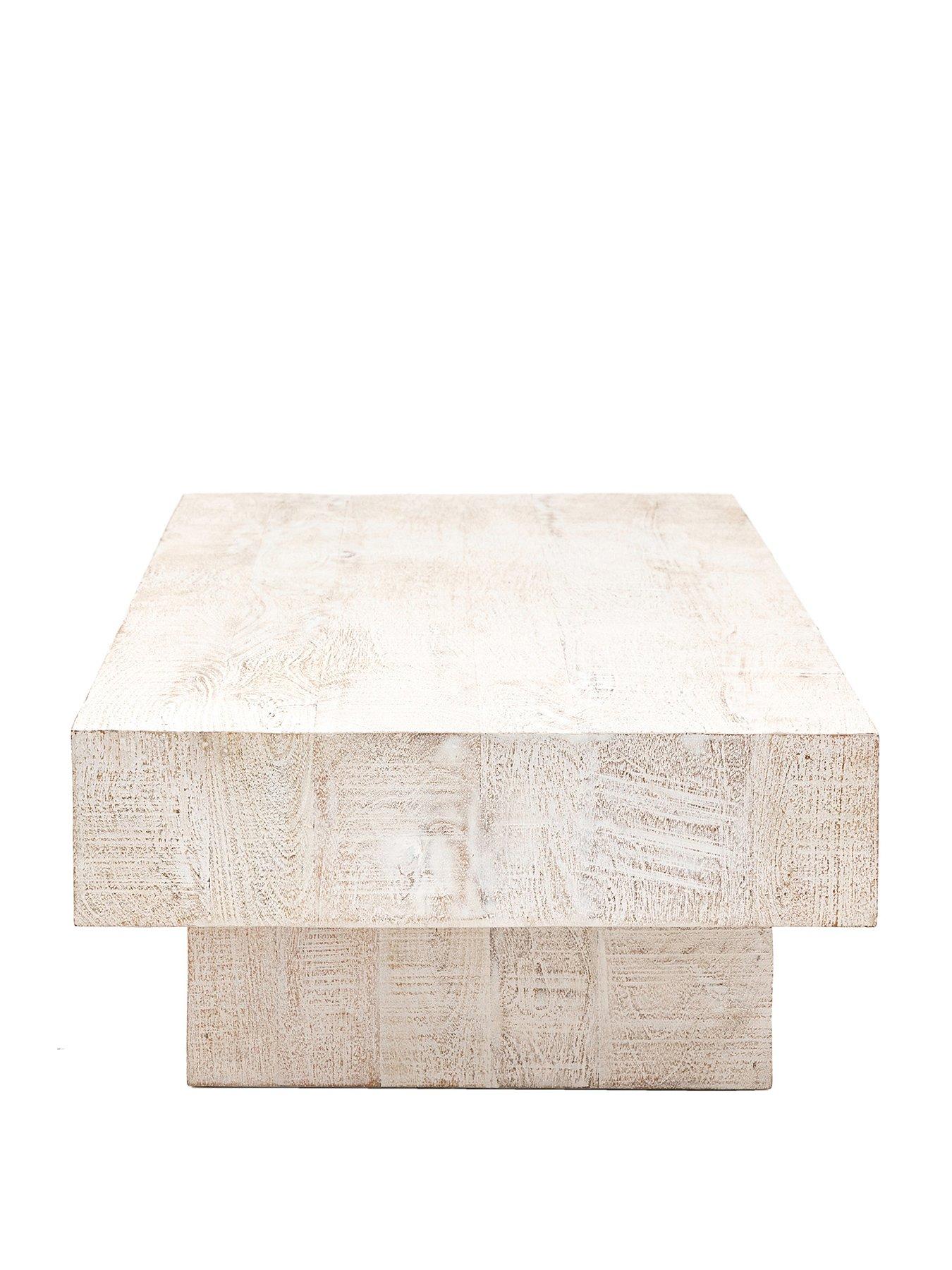 Image 3 of 7 of Gallery Lina Ready Assembled&nbsp;Mango Wood Coffee Table - Whitewash