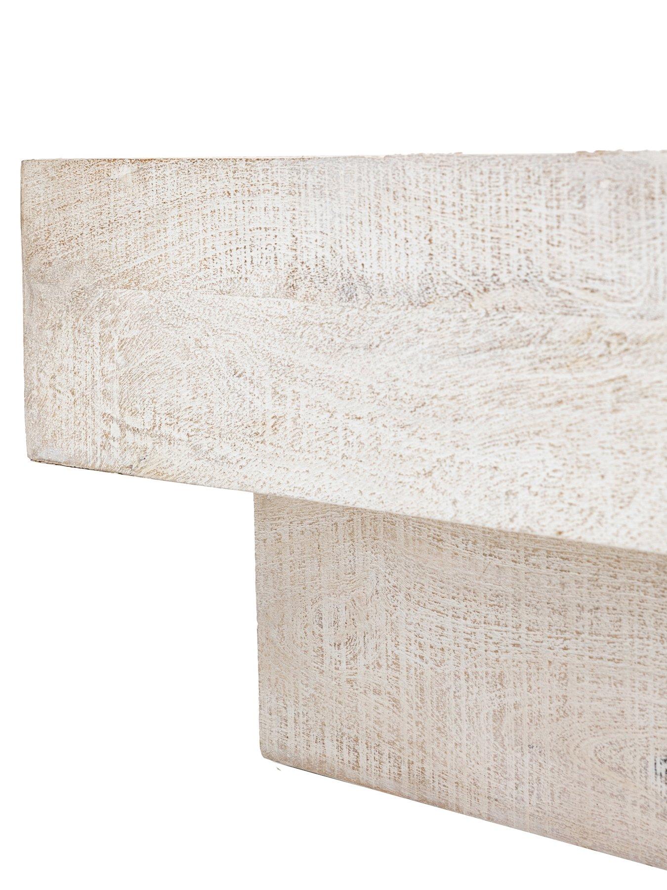 Image 6 of 7 of Gallery Lina Ready Assembled&nbsp;Mango Wood Coffee Table - Whitewash