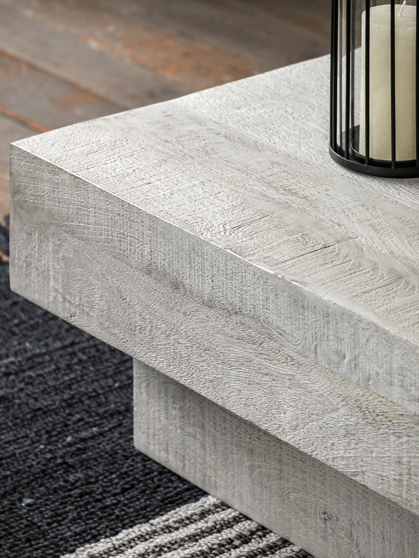 Image 7 of 7 of Gallery Lina Ready Assembled&nbsp;Mango Wood Coffee Table - Whitewash