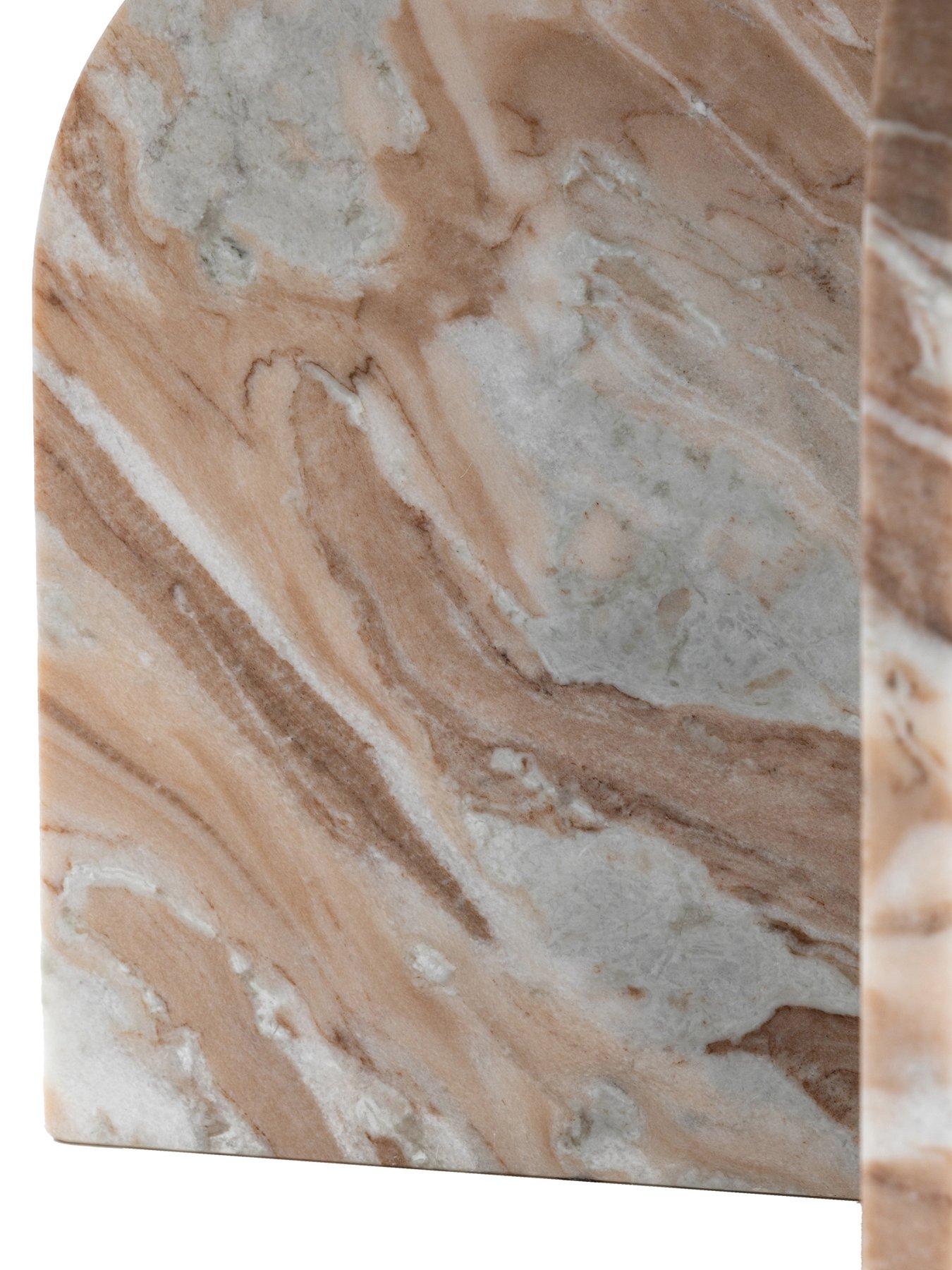 Image 6 of 7 of Gallery Direct Amina Ready Assembled Marble Round&nbsp;Coffee Table - Natural