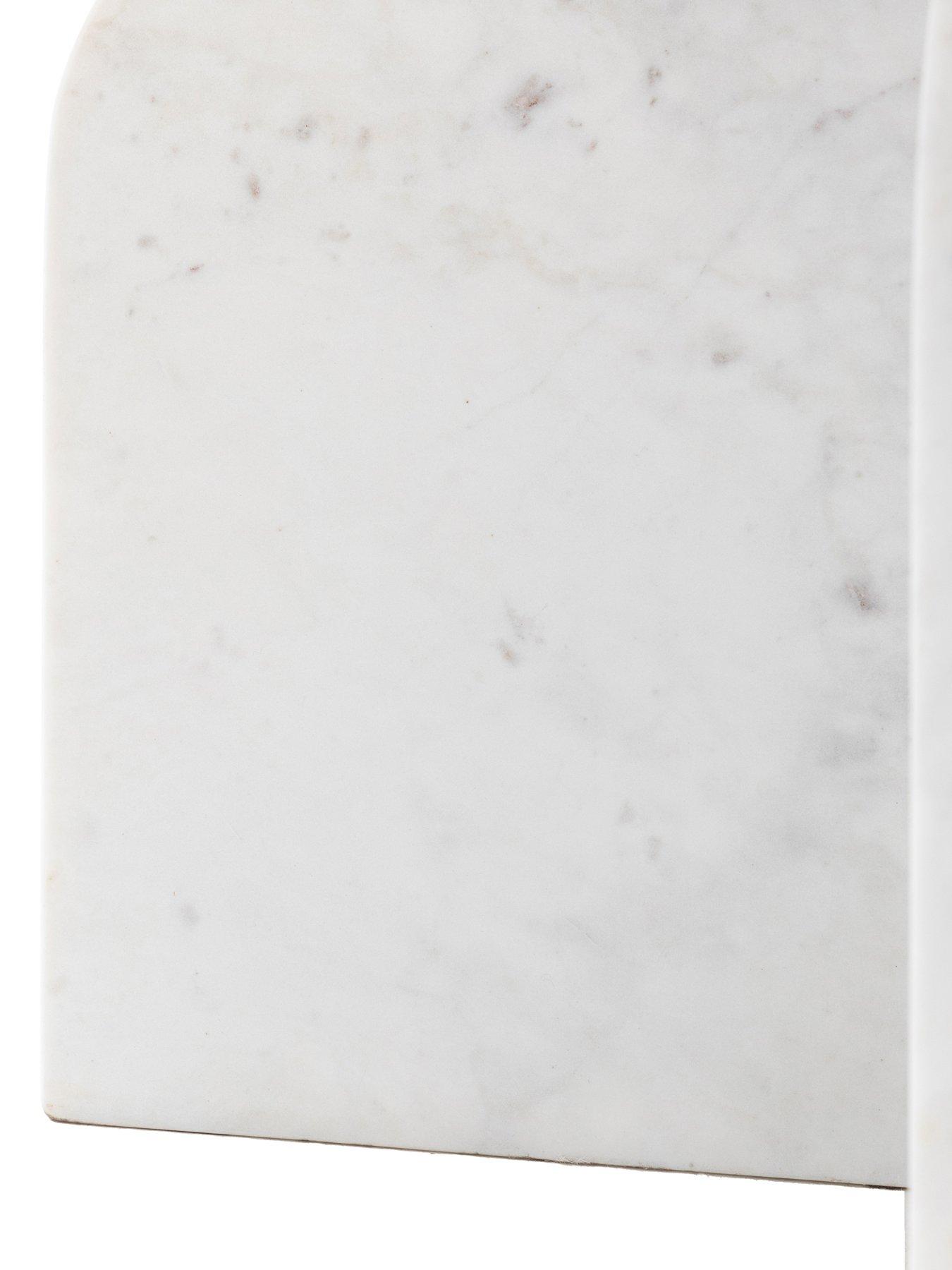 Image 6 of 7 of Gallery Direct Amina Ready Assembled Marble Round&nbsp;Coffee Table - White