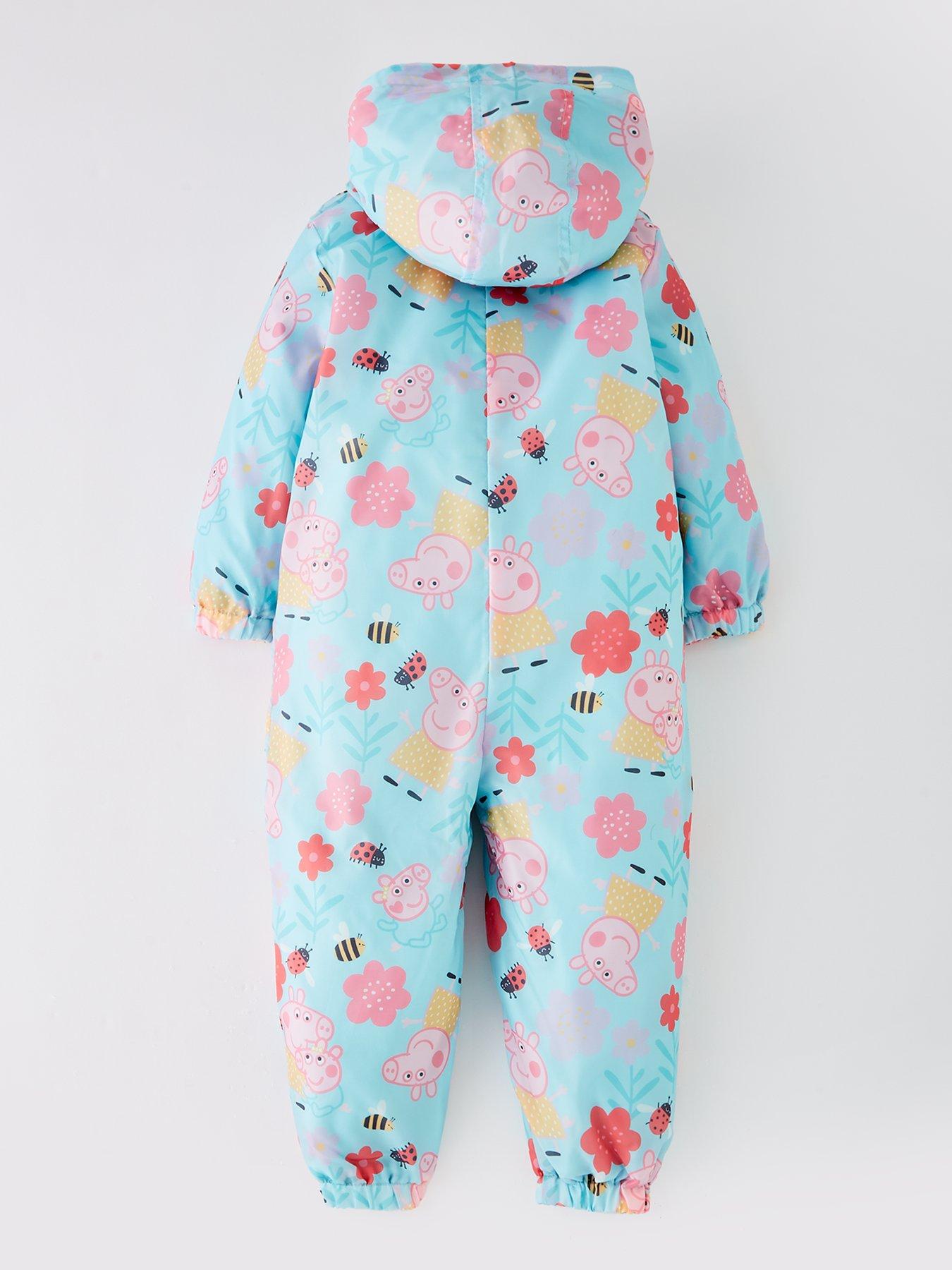 Peppa Pig Peppa Pig Fleece Lined Puddlesuit Blue Very
