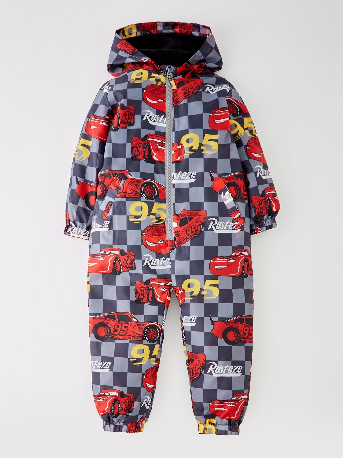 Disney Cars Lightning Mcqueen Fleece Lined Puddlesuit - Multi