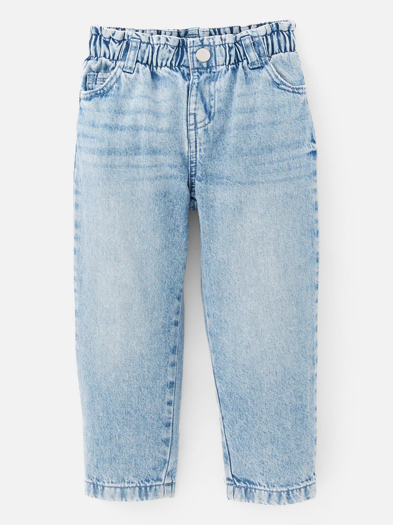 The Very Collection Girls Mom Jean - Light Wash