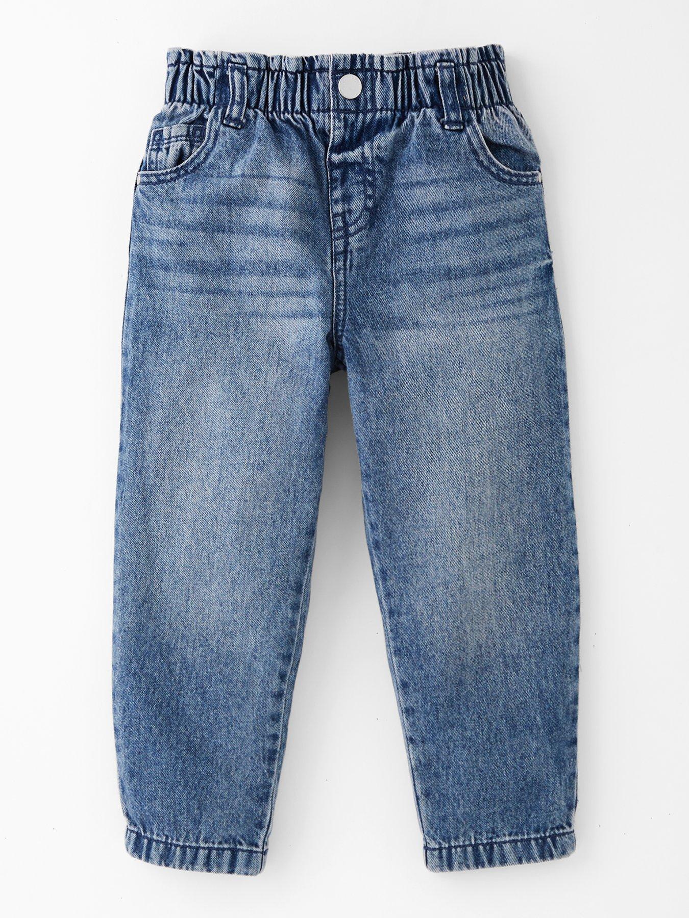 The Very Collection Girls Mom Jeans - Mid Wash