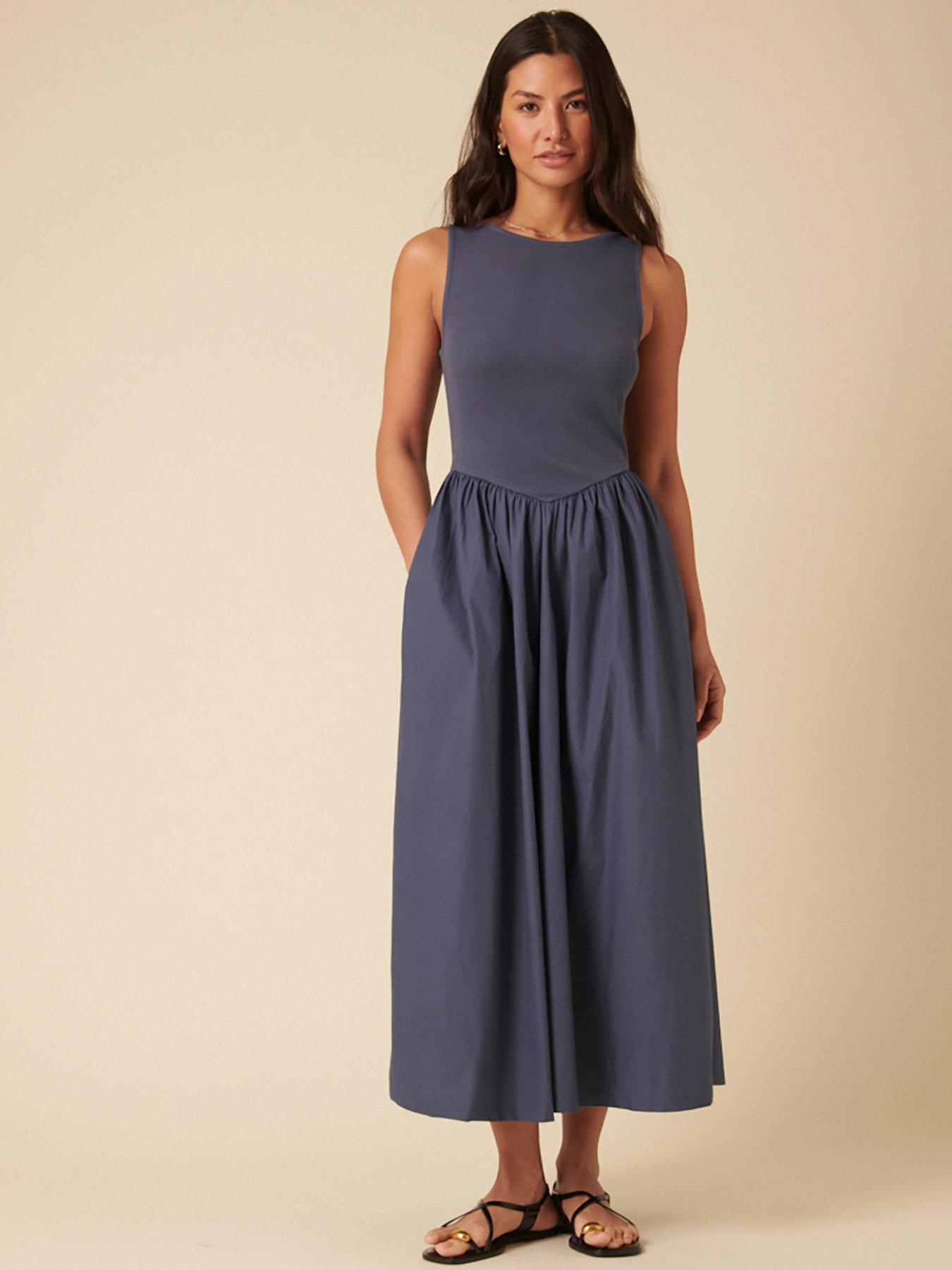 Nobodys Child Verity Midi Dress - Blue