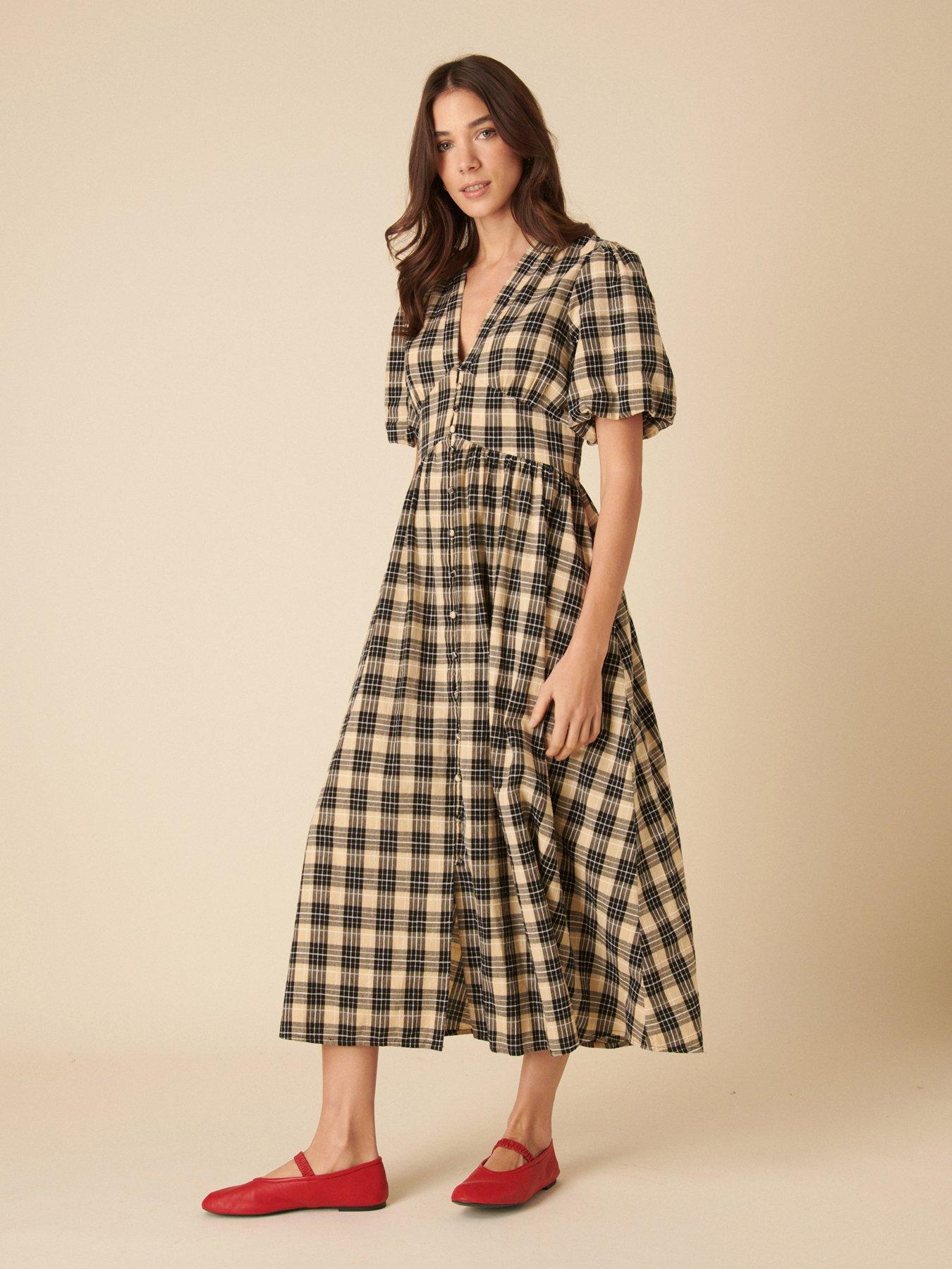 Nobodys Child: Starlight Check Midaxi Dress - Multi