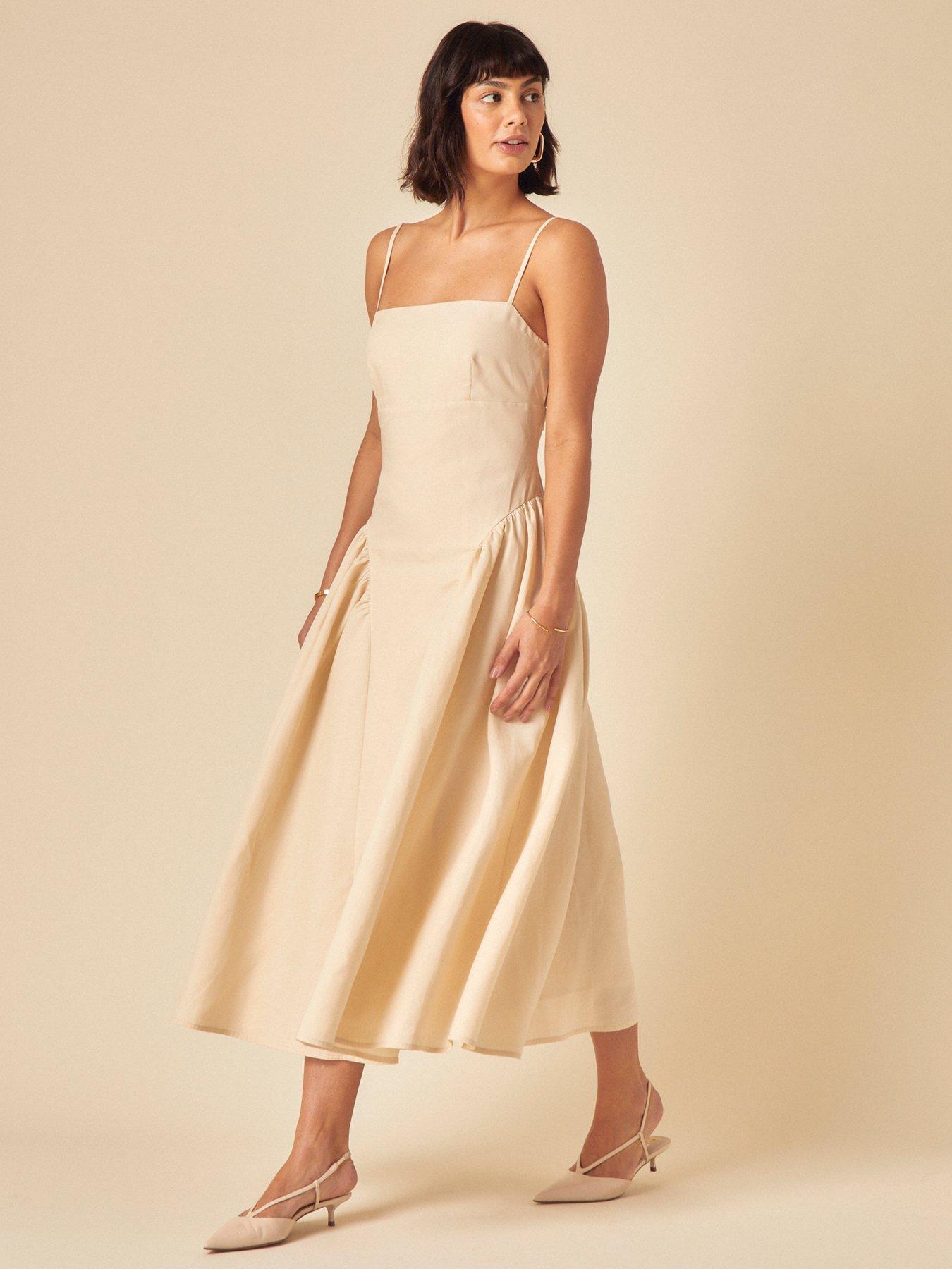 undefined Lupin Midi Dress - Beige