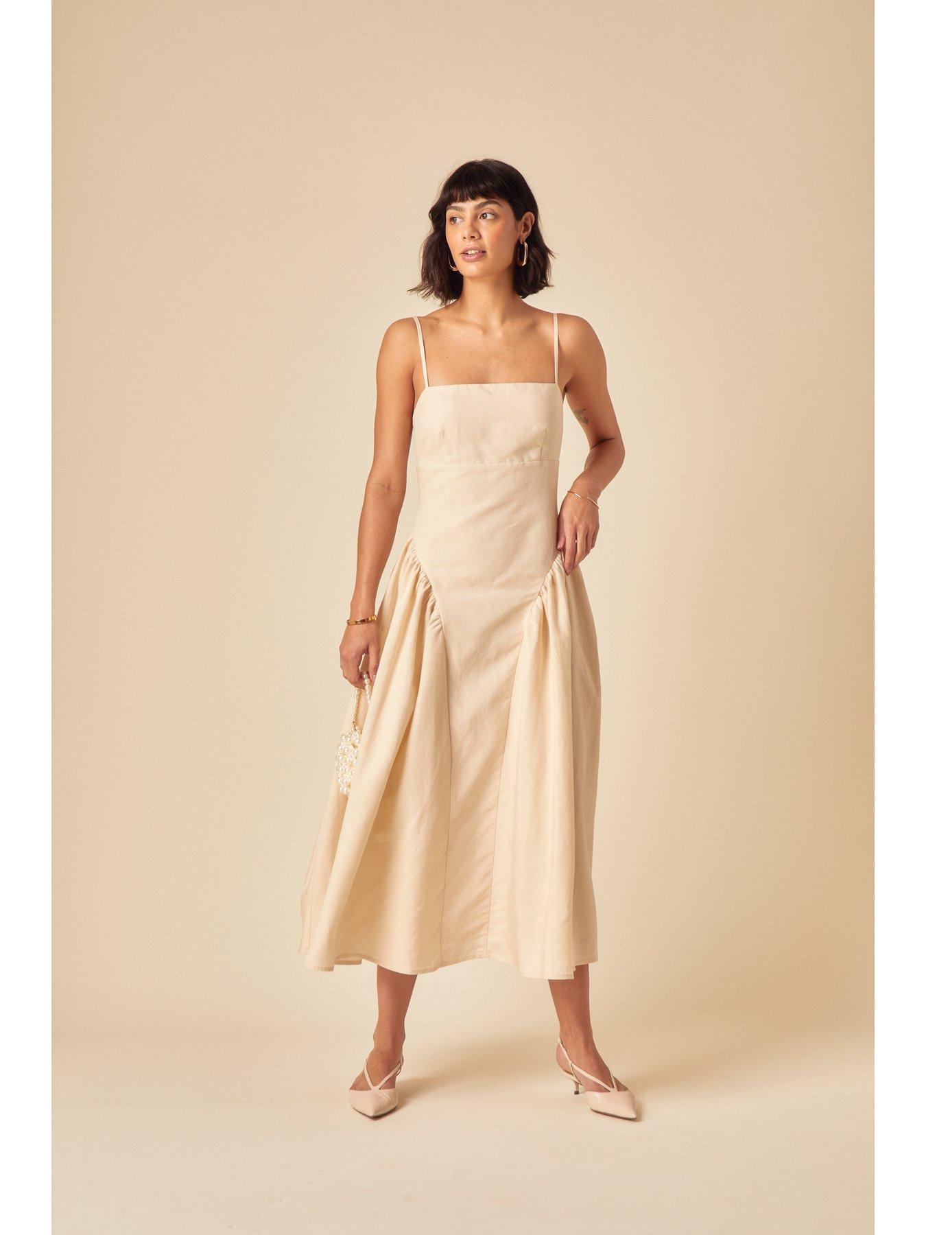 Image 4 of 5 of Nobodys Child Lupin Midi Dress - Beige