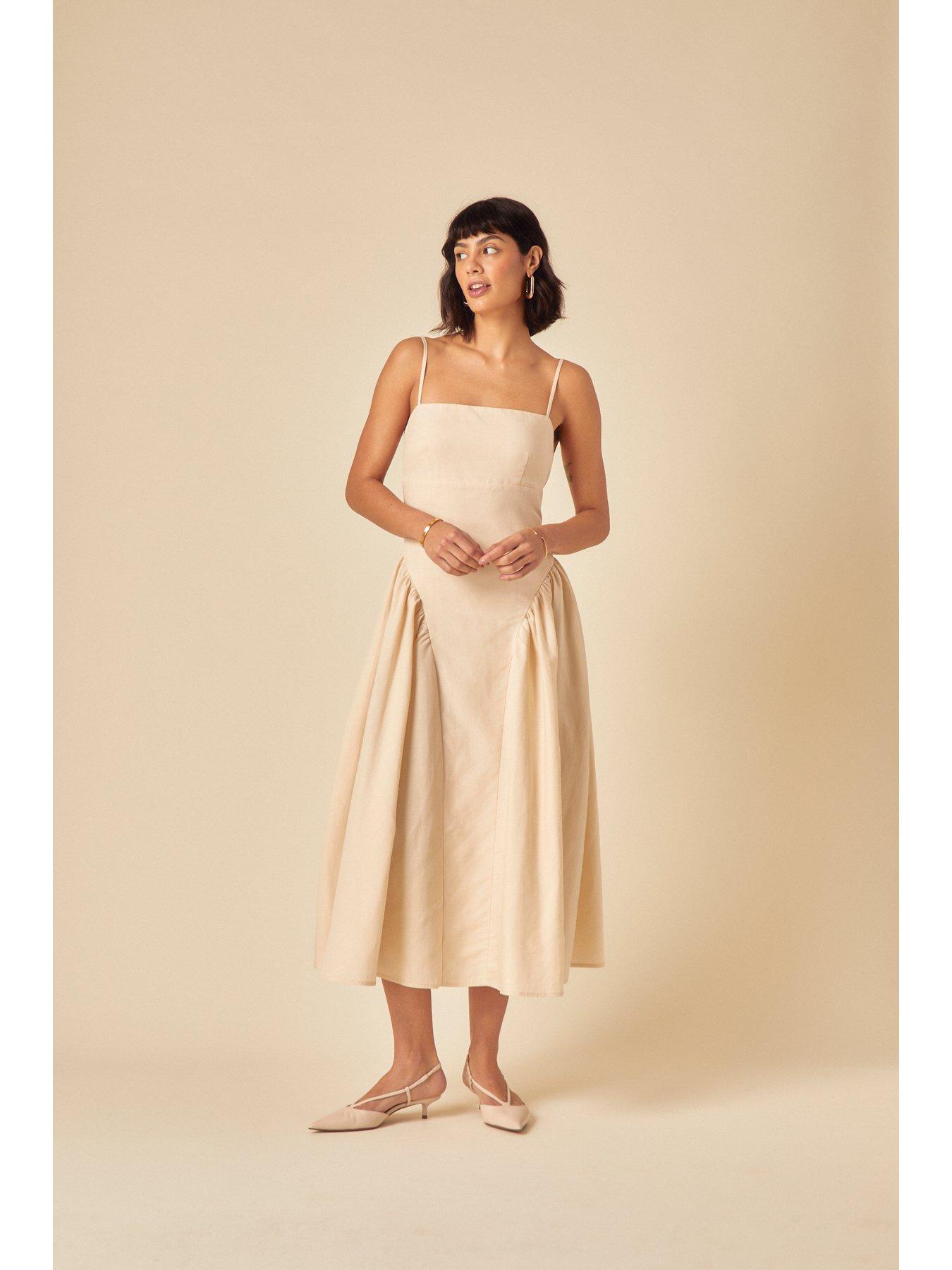 Image 5 of 5 of Nobodys Child Lupin Midi Dress - Beige