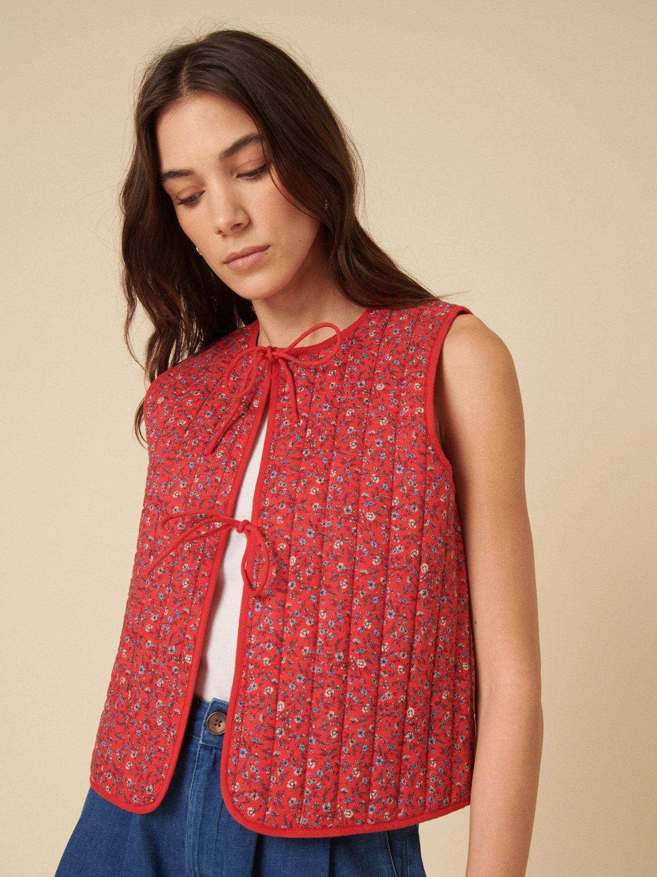 undefined Quilted Waistcoat - Red