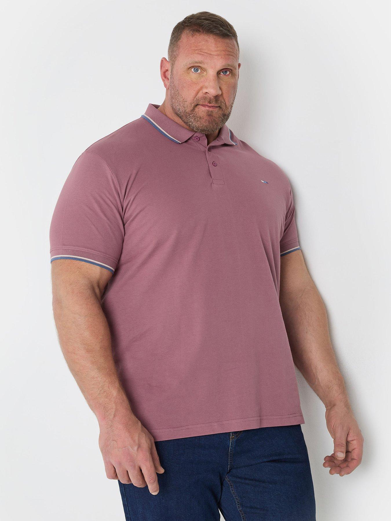 undefined Pique Tipped Polo Shirt - Purple