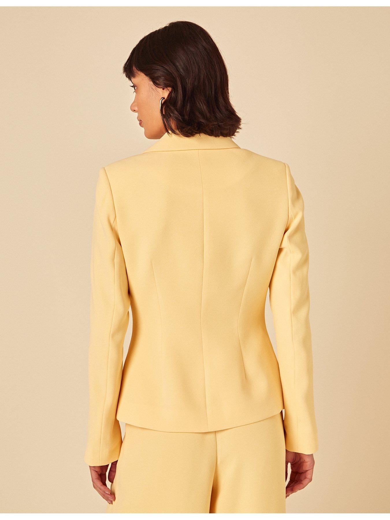 Image 2 of 3 of Nobodys Child Hourglass Crepe Blazer - Yellow