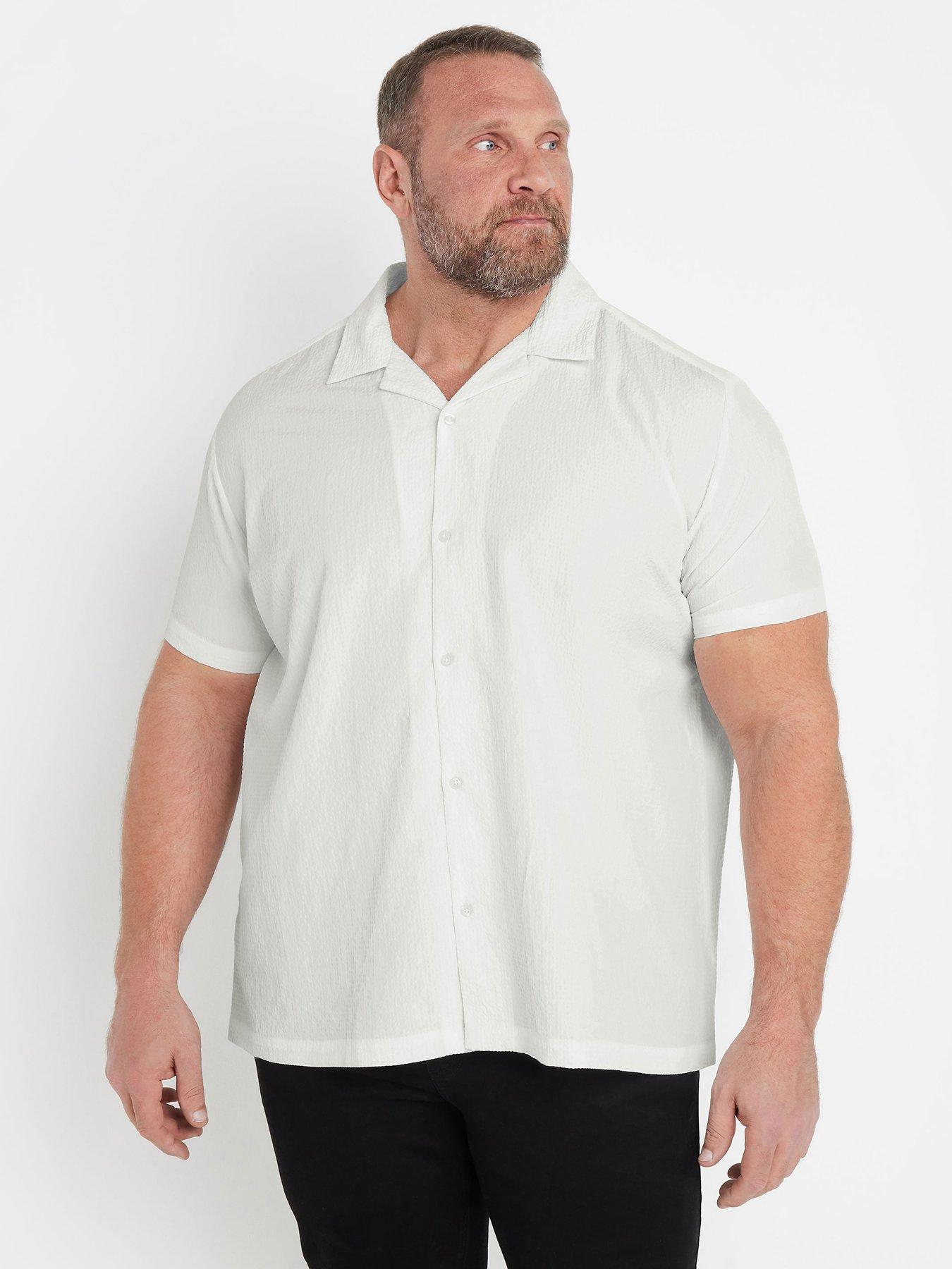undefined Seersucker Short Sleeve Shirt - White