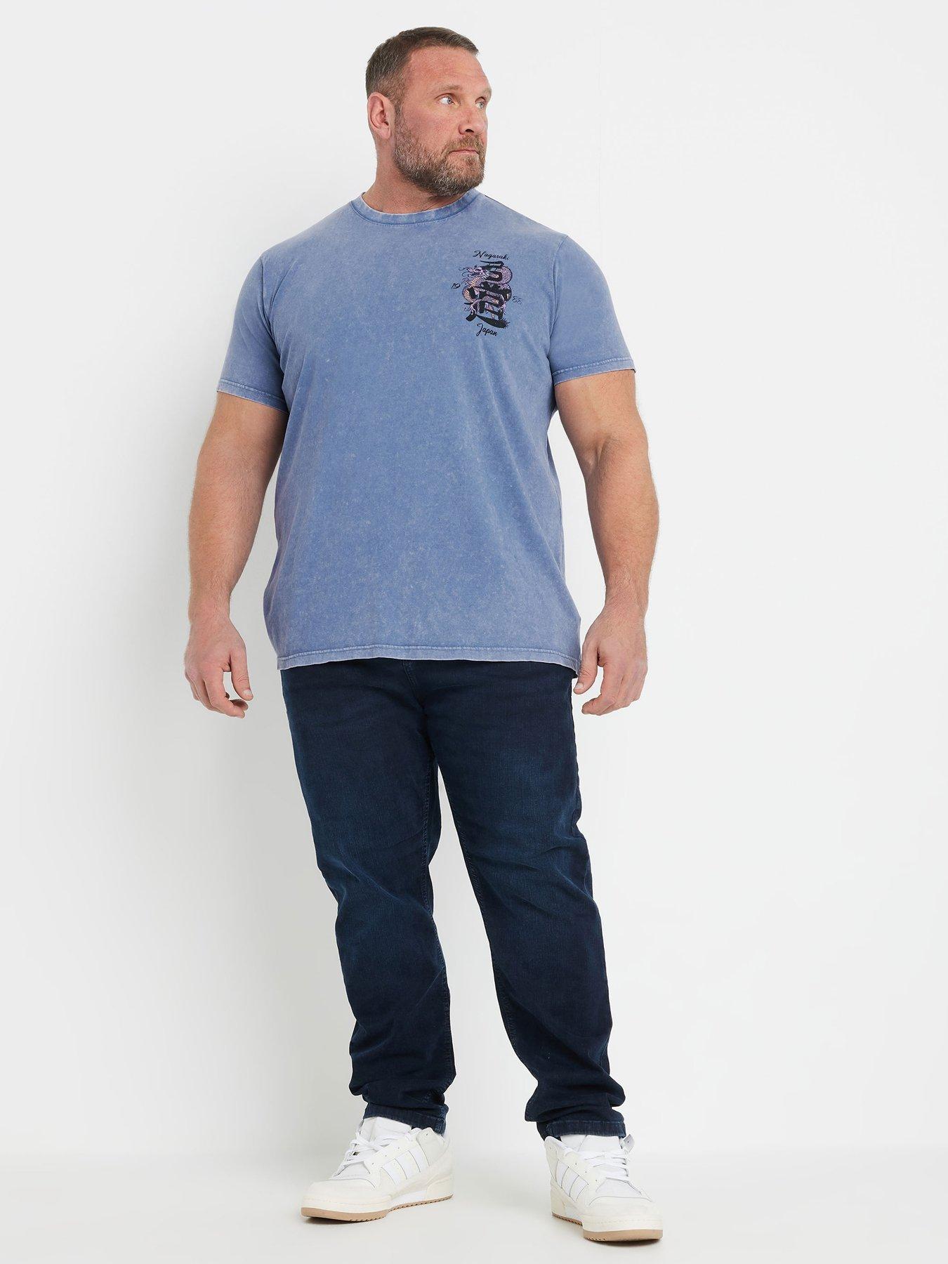 Image 3 of 4 of BadRhino Snake Japanese Graphic T-Shirt - Light Blue