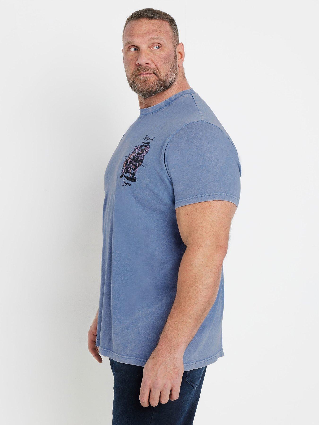 Image 4 of 4 of BadRhino Snake Japanese Graphic T-Shirt - Light Blue