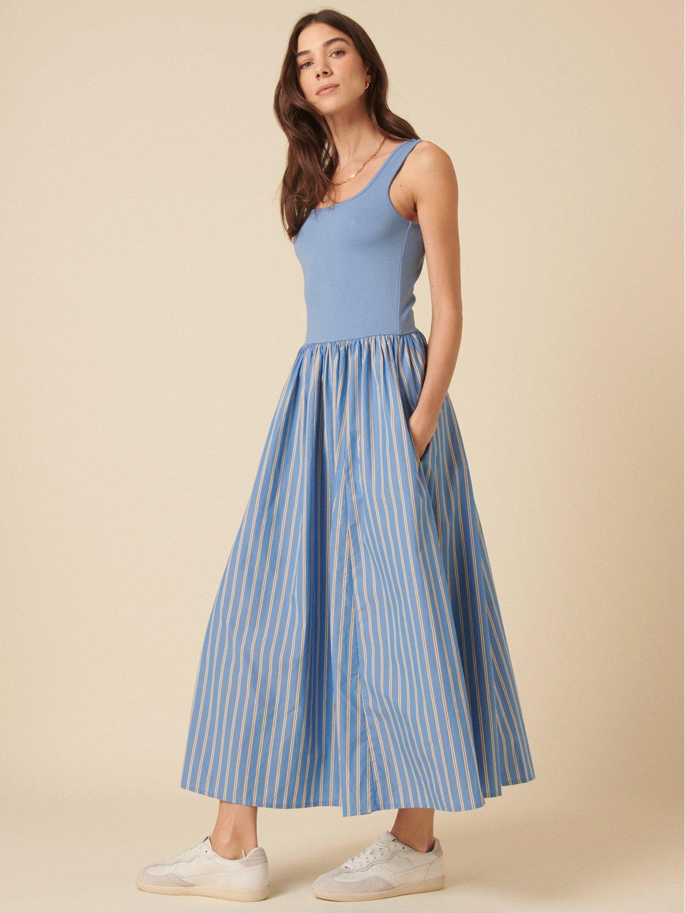 undefined Colorado Stripe Midi Dress - Blue